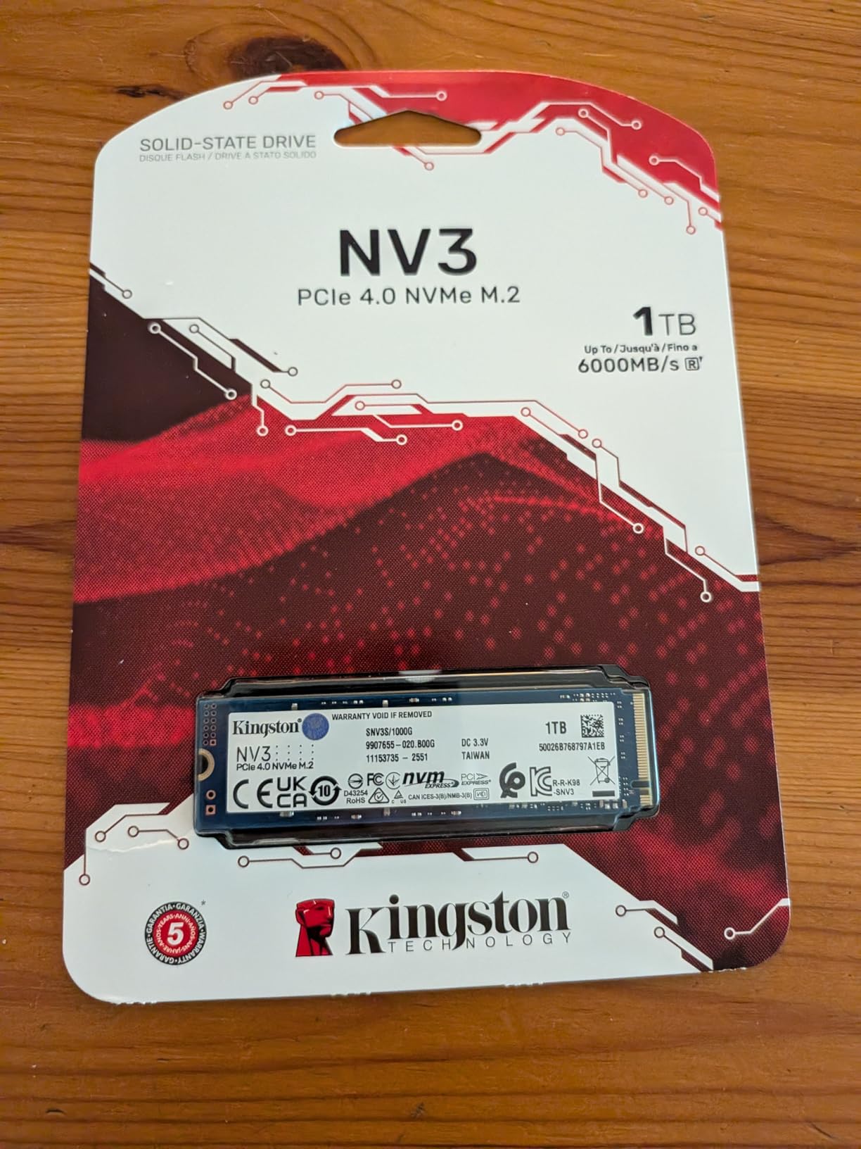 Kingston NV3 2TB M.2 2280 NVMe SSD | PCIe 4.0 Gen 4x4 | Up to 6000 MB/s | SNV3S/2000G customer photo 2
