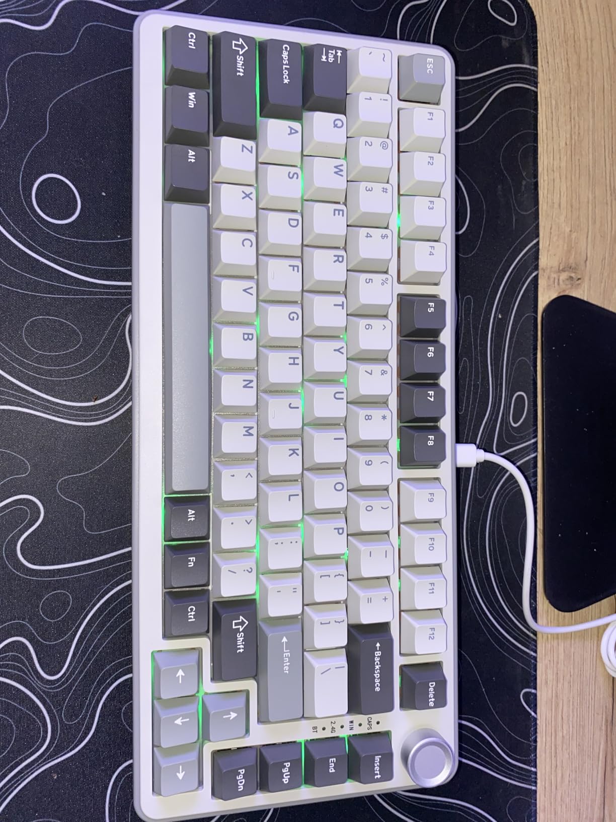 YUNZII B75 PRO Wireless Mechanical Keyboard, 75% Layout with Knob, Hot Swap Gasket Custom Structure, Creamy Pre-lubed Switches, RGB Backlit, BT/Type-C/2.4G customer photo 1