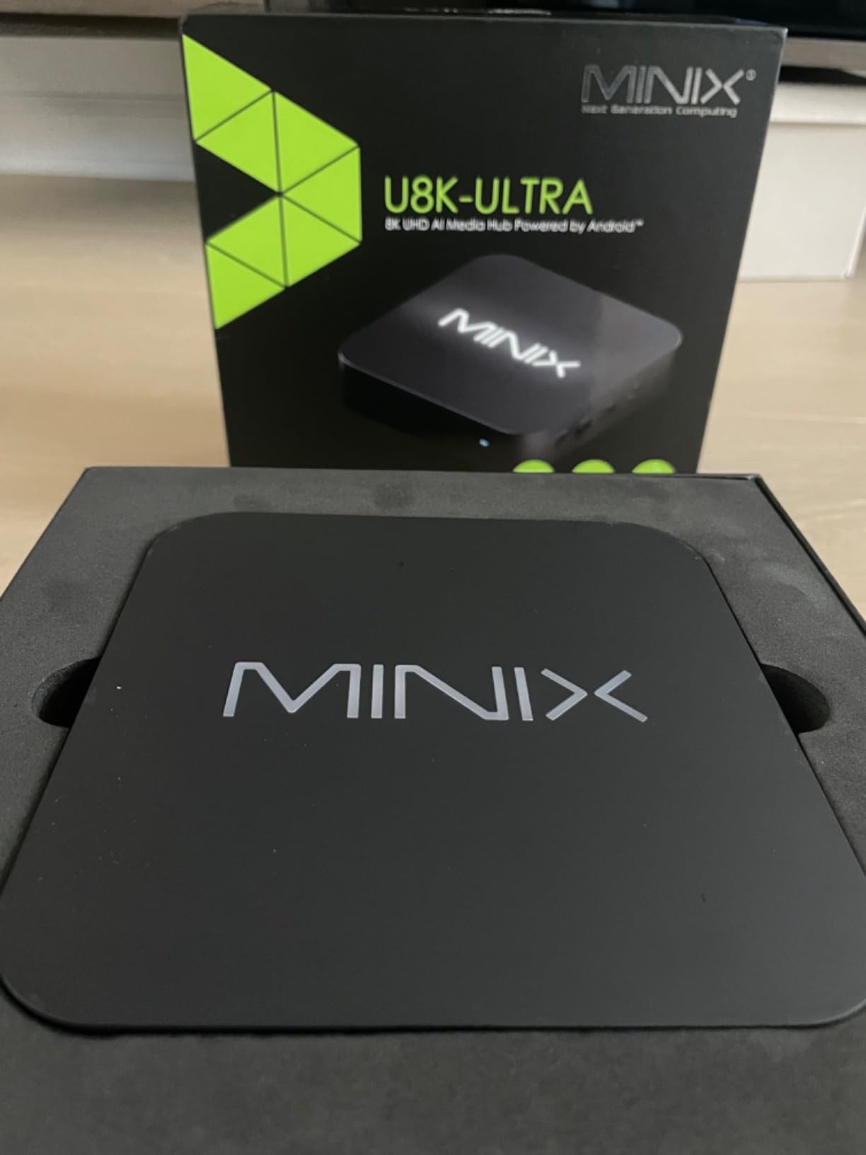 MINIX U8K-Ultra 8K Android Media Player with AI Picture Quality Enhancer & AI Resolution Upscaling 8GB RAM 128GB eMMC, Powered by AOSP 11, Dolby Vision and Dolby Atmos Certified customer photo 1