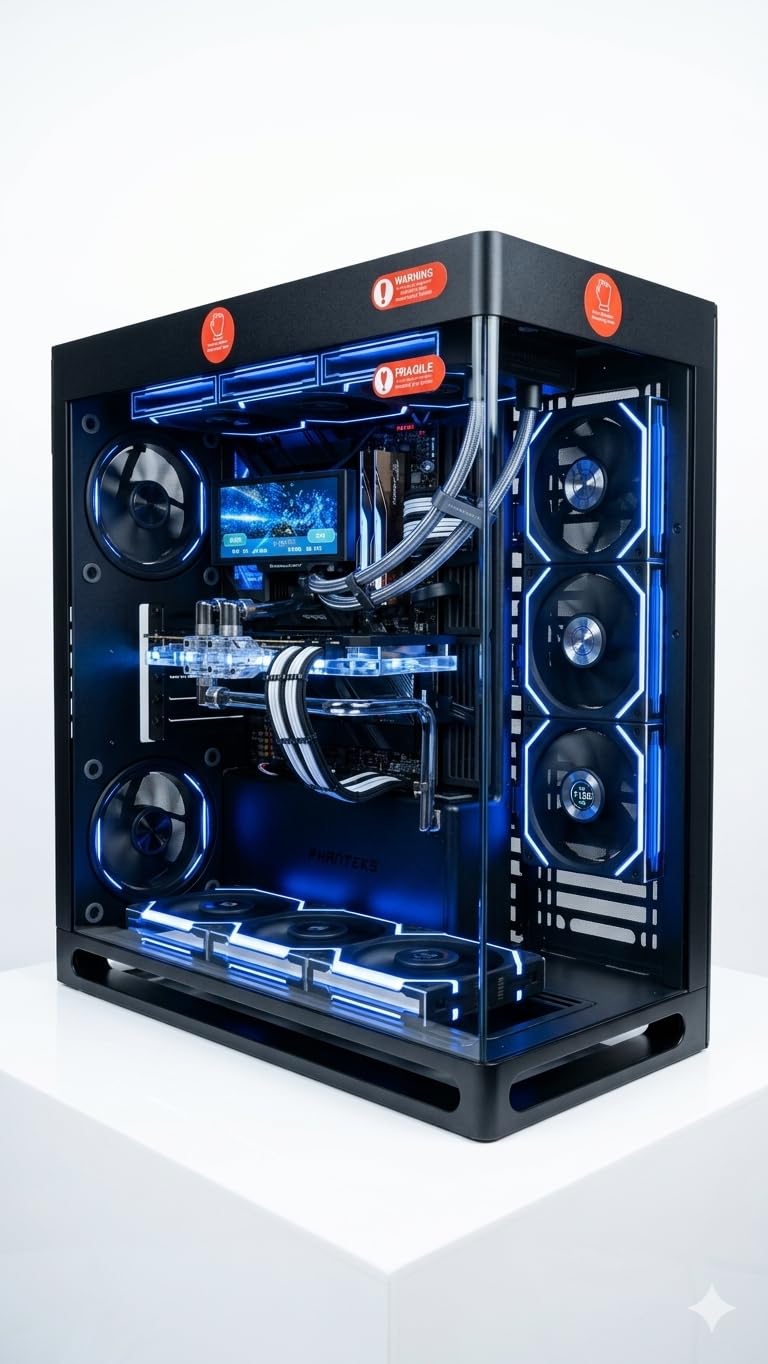 HAVN HS 420 Dual-Chamber Mid Tower PC Case ATX Black | Hybrid Design, 11x 140mm Fan Slots & 3X 420mm Radiator Support, SimpliCable Cable Management, Tempered Glass, PWM Fan Hub customer photo 1