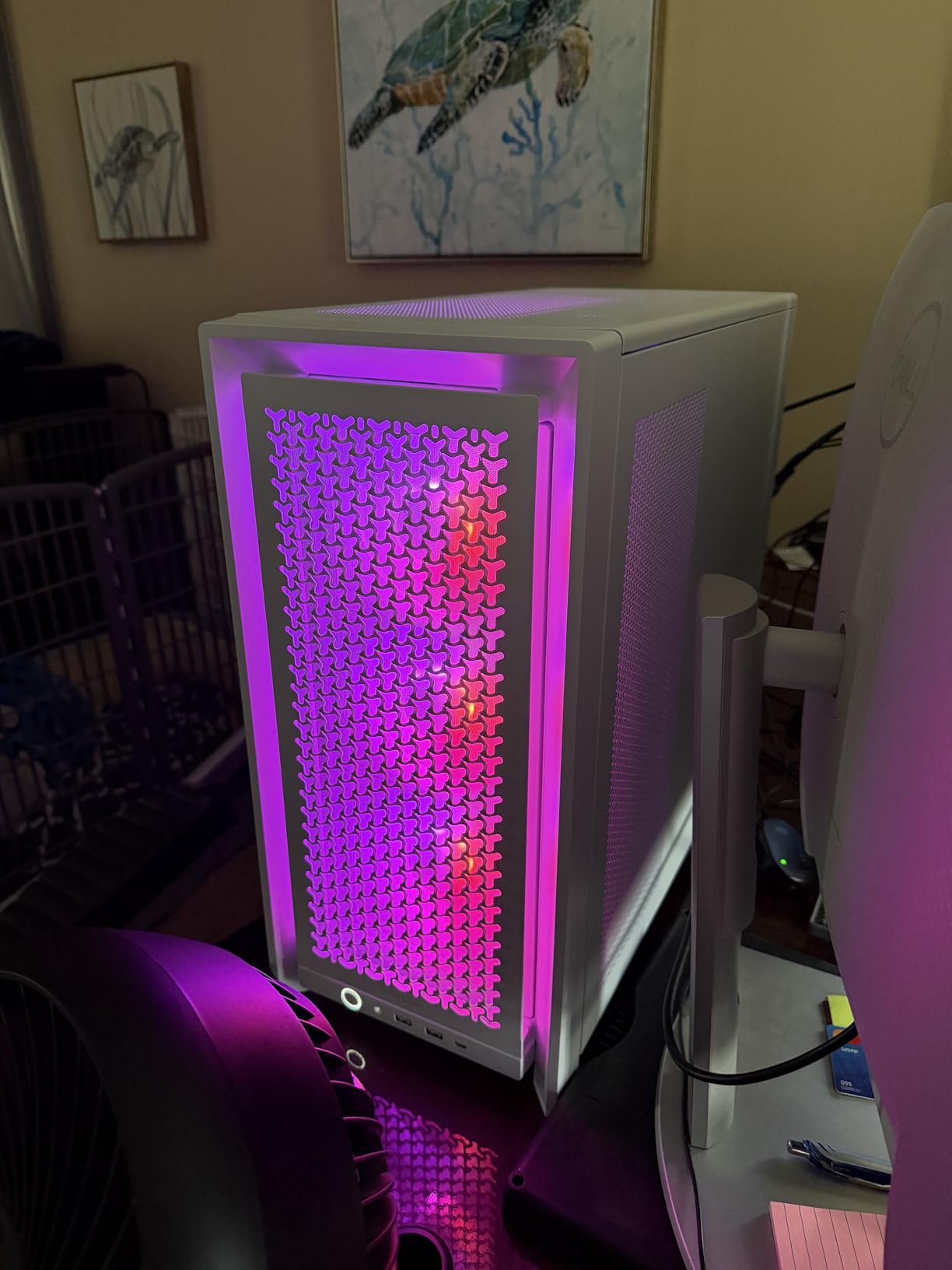 CORSAIR 4000D RS ARGB Frame Modular Mid-Tower ATX PC Case, High Airflow, 3X Pre-Installed RS Fans, InfiniRail Mounting System, ASUS BTF, MSI Zero, Gigabyte Stealth, Black customer photo 2