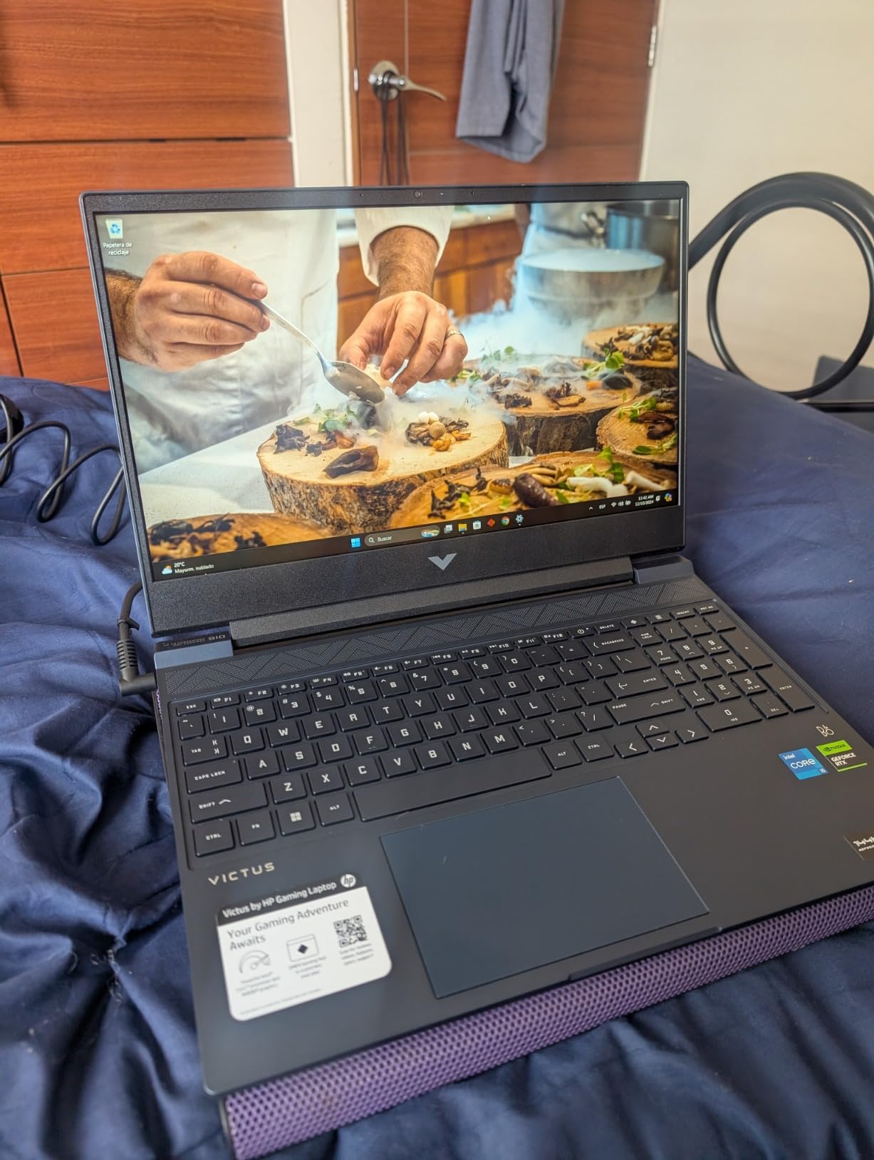 HP Victus 15.6 Full HD 144Hz Gaming Laptop, Intel Core i5-12450H, NVIDIA GeForce RTX 3050, 16GB RAM, 512GB PCIe SSD, Wi-Fi 6, Backlit Keyboard, Windows 11 Pro, Performance Blue customer photo 2
