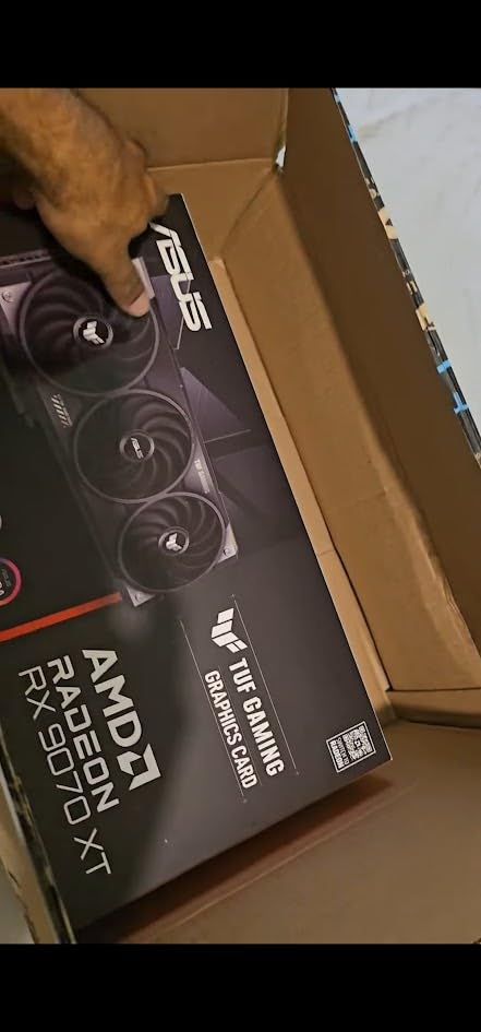 ASUS TUF Gaming AMD Radeon RX 9070 XT 16GB GDDR6 OC Edition Graphics Card (PCIe 5.0, HDMI/DP 2.1, 3.125-Slot, Military-Grade Components, Protective PCB Coating, Axial-tech Fans), 3 Year Warranty customer photo 1