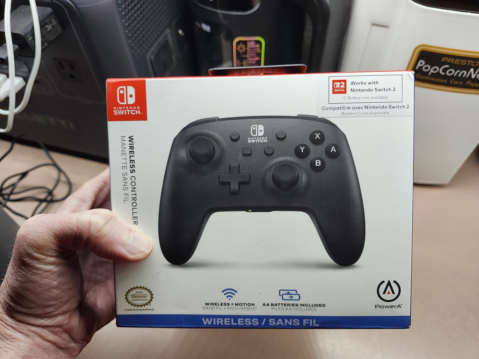 PowerA Wireless Controller - Nintendo Switch/Switch Lite/Switch-OLED Model, Nintendo Switch 2, Jet Black, Gamepad, Bluetooth, Motion Controls, Advanced Gaming Buttons, officially licensed customer photo 1