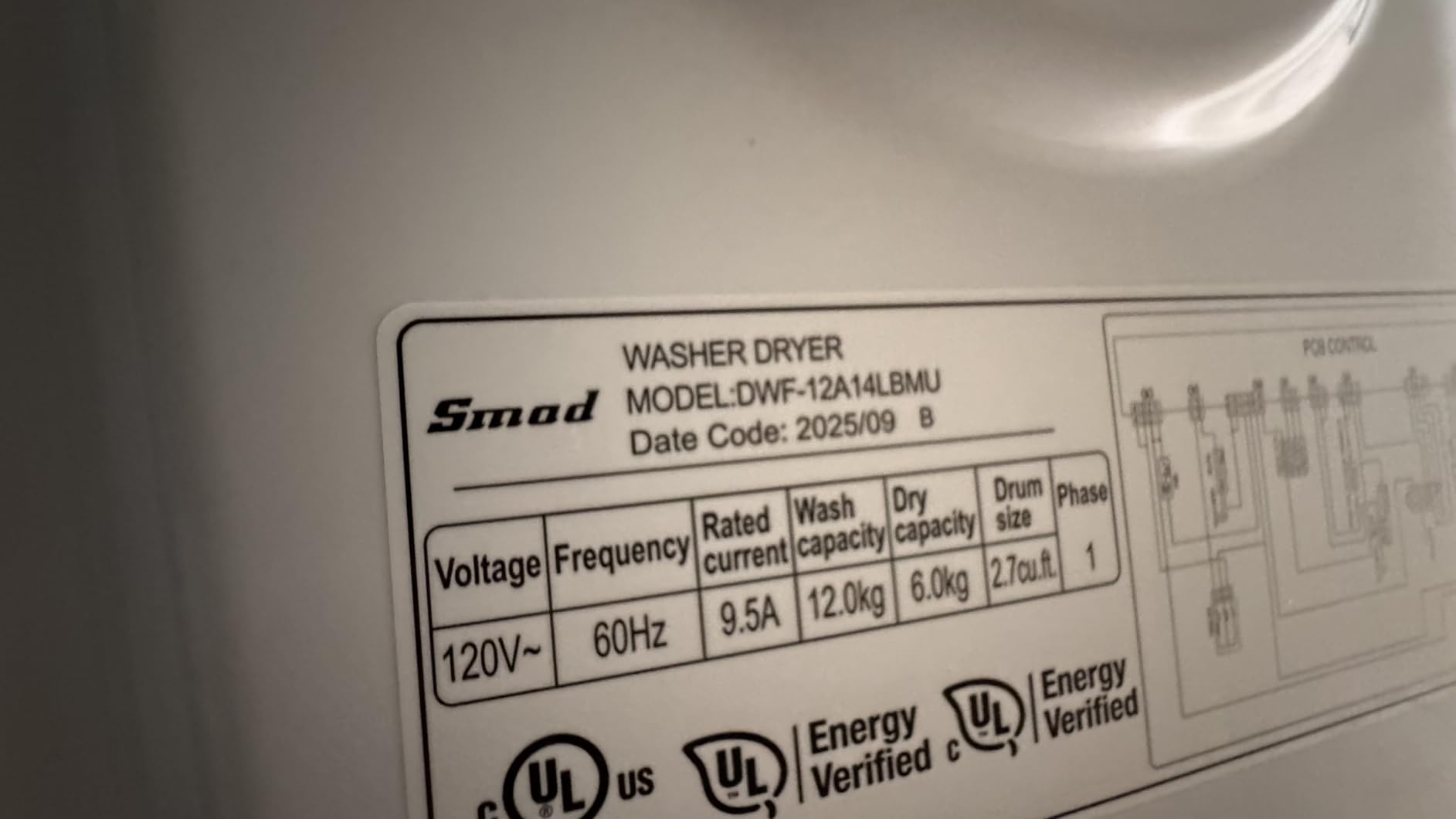 Washer and Dryer Combo, 120V All In One Ventless Compact 2.7 Cu.ft 24 Inch Large Capacity customer photo 2