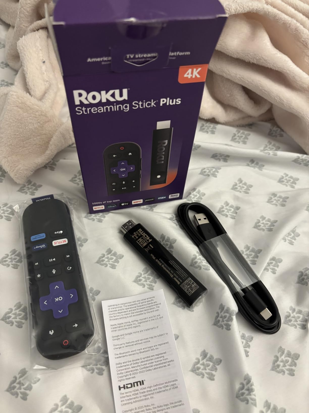 Roku Streaming Stick Plus - 4K & HDR Roku Streaming Device for TV with Voice Remote - Free & Live TV customer photo 2