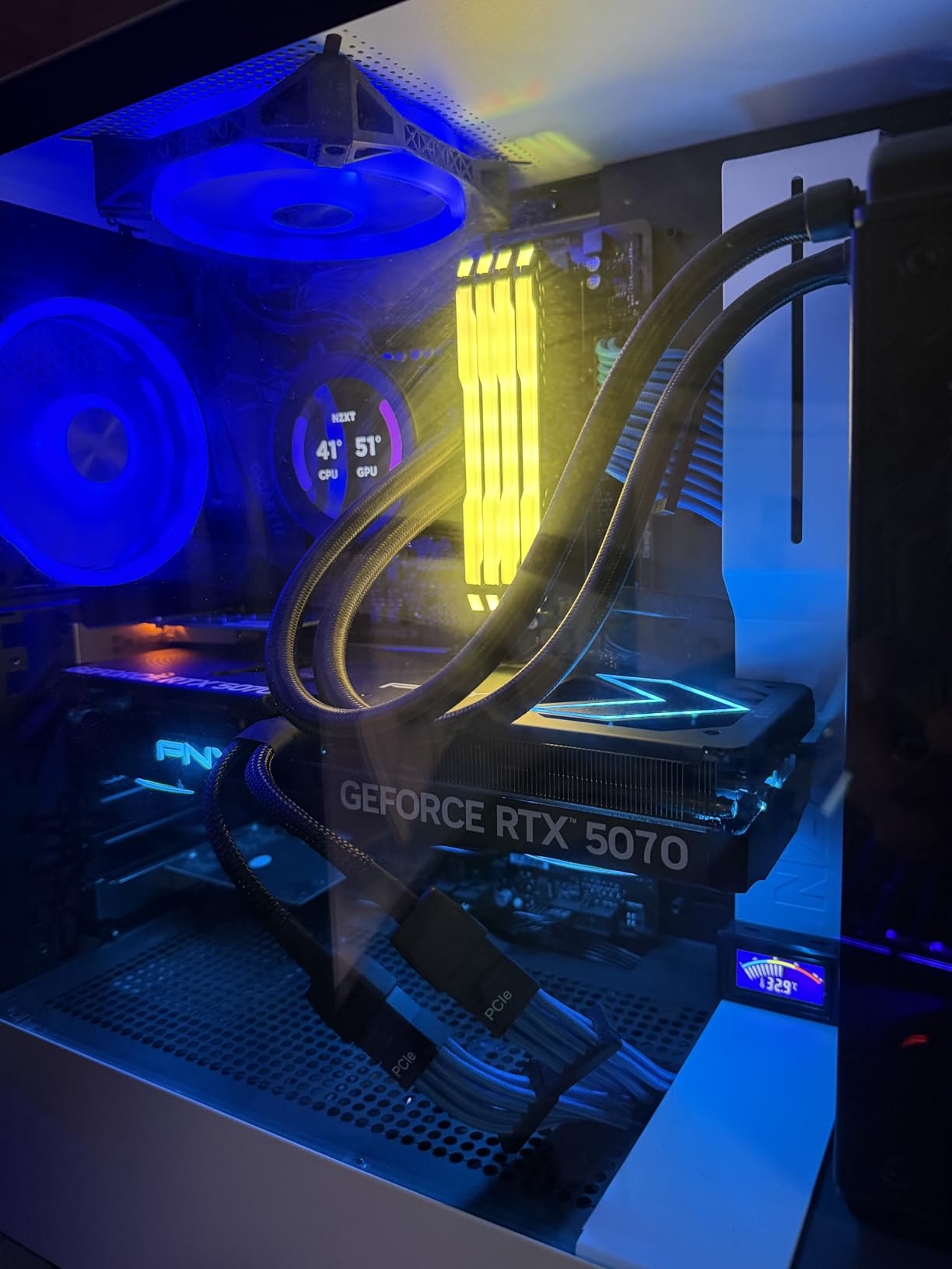 PNY NVIDIA GeForce RTX 5070 Epic-X ARGB OC Triple Fan Graphics Card (12GB GDDR7, 192-bit, Boost Speed: 2685 MHz, SFF-Ready, PCIe 5.0, HDMI/DP 2.1, 2.4-Slot, Blackwell Architecture, DLSS 4) customer photo 1