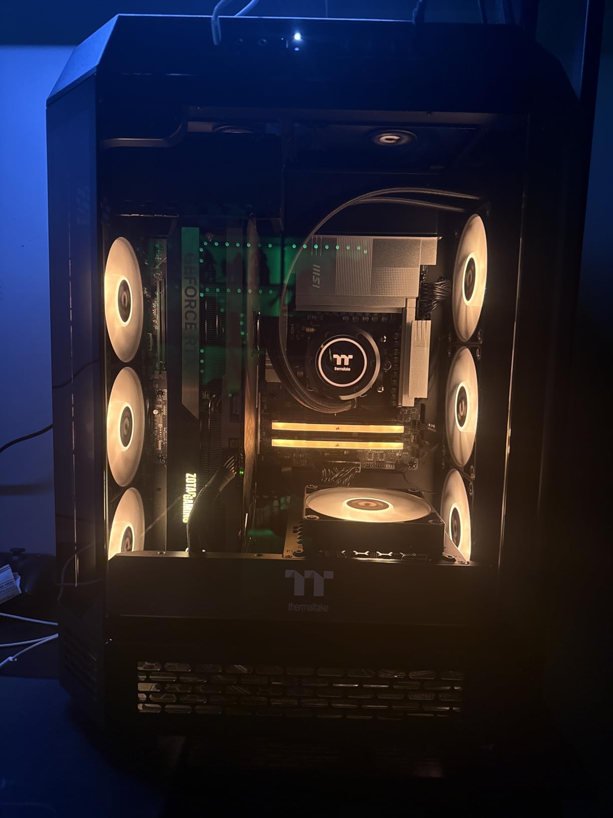 Thermaltake Reactor 9880 Gaming Desktop (AMD Ryzen 7 9800X3D, ToughRam 32GB DDR5 6400MT/s RGB Memory, NVIDIA GeForce RTX 5080, 2TB NVMe M.2, WiFi, Windows 11) customer photo 1