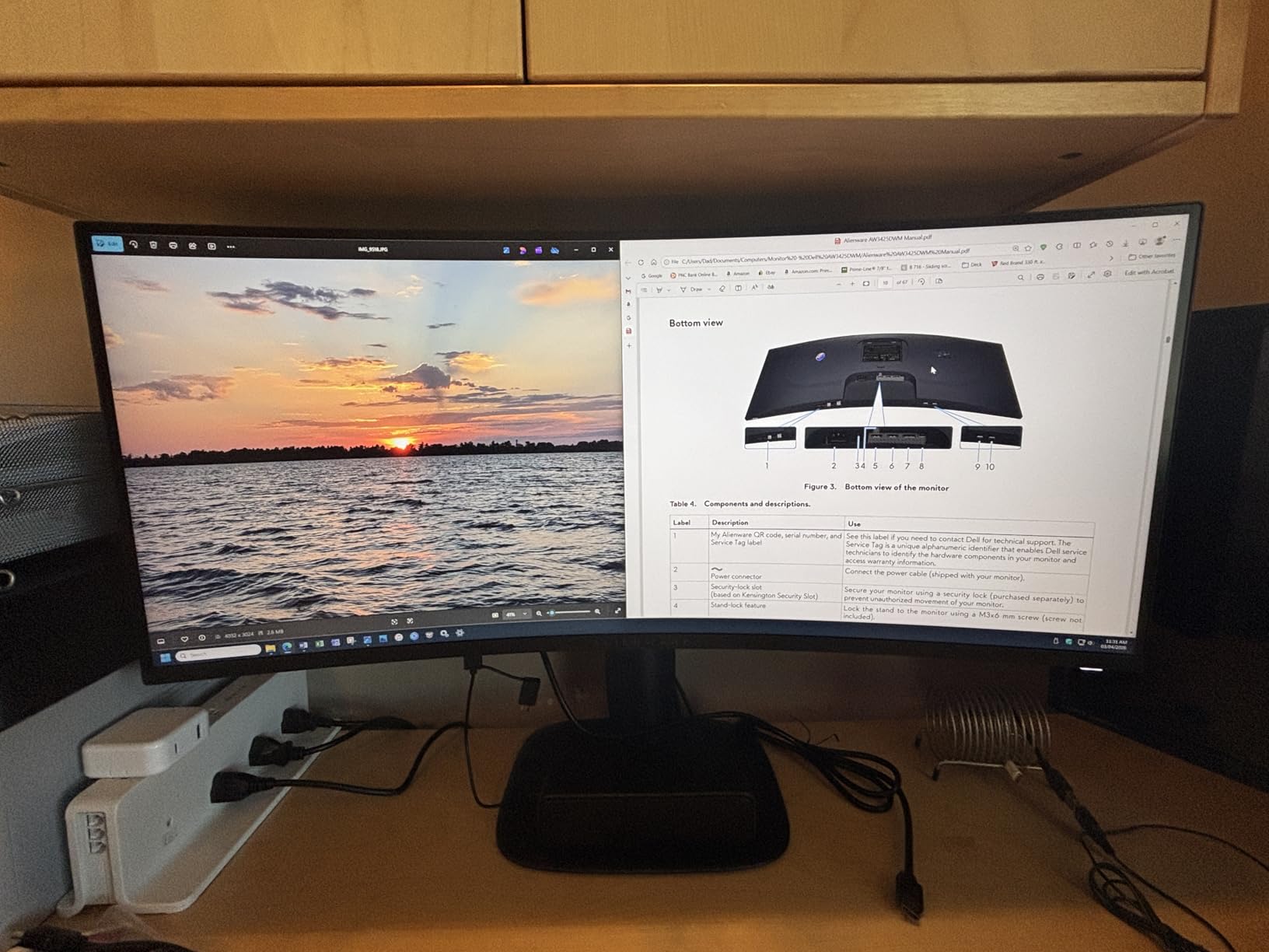 Alienware 34 Curved Gaming Monitor - AW3425DWM - 34-inch WQHD 180Hz 1ms Display, 1500R, AMD FreeSync Premium, VESA AdaptiveSync. customer photo 1