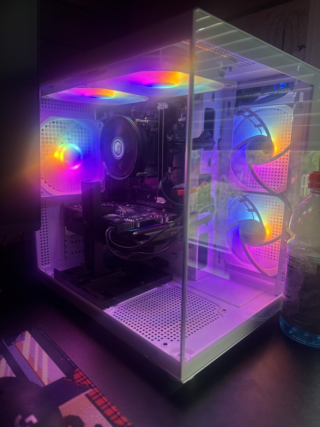 Prebuilt Gaming PC Desktop Computer, Intel Core i7, RX590 Graphics Card, 16GB RAM, 512GB SSD, WiFi 5.0, RGB Fan x4 customer photo 2