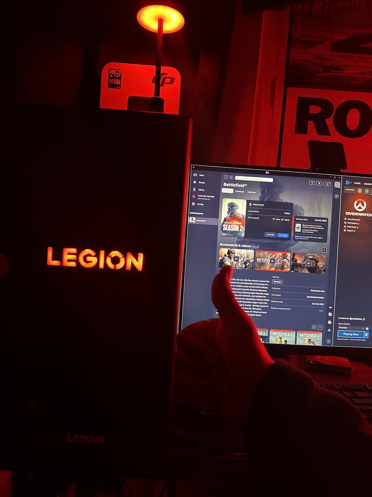 Lenovo Legion Tower 5i - AI-Powered Gaming PC - Intel Core Ultra 7 265F, NVIDIA GeForce RTX 5060 Ti, 16 GB Memory, 1 TB Storage customer photo 1