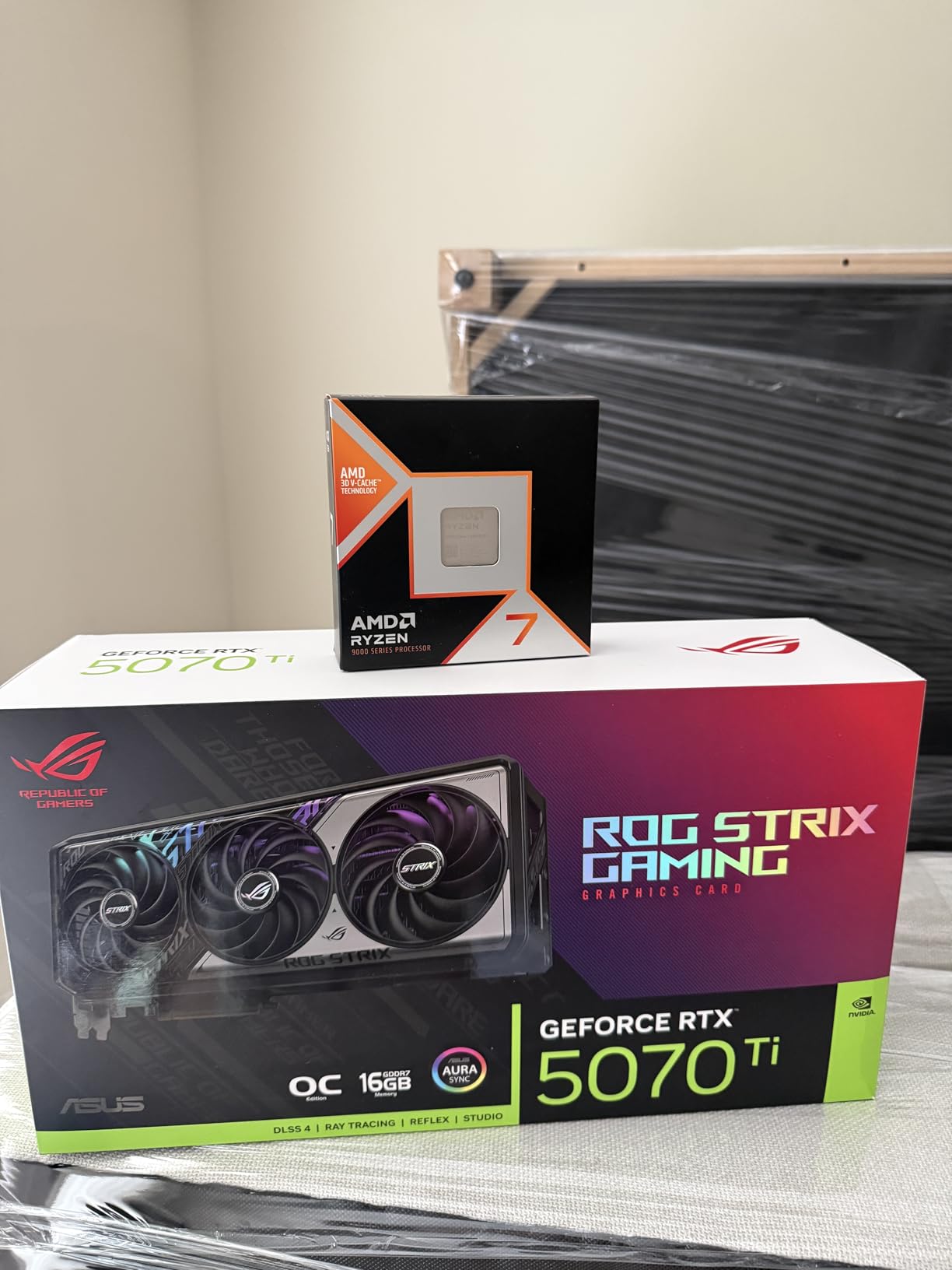 ASUS ROG Strix NVIDIA GeForce RTX 5070 Ti 16GB GDDR7 OC Edition Gaming Graphics Card, (PCIe 5.0, HDMI/DP 2.1, 3.2-Slot, MaxContact Design, Phase-Change GPU Thermal Pad), 3 Year Warranty customer photo 1