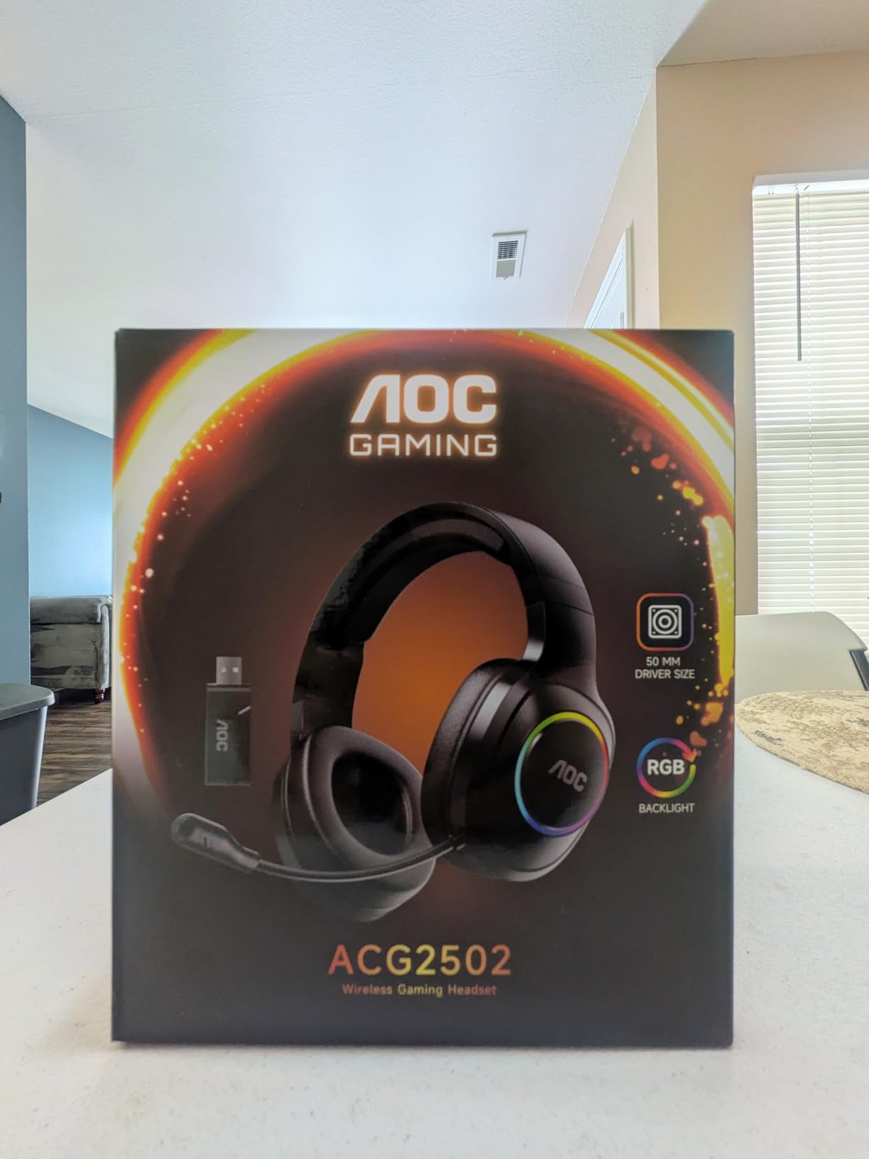 AOC ACG 2502 Wireless Gaming Headset - 2.4GHz + BT5.4, 45 Hour Battery, 20ms Latency, 7.1 Surround customer photo 1