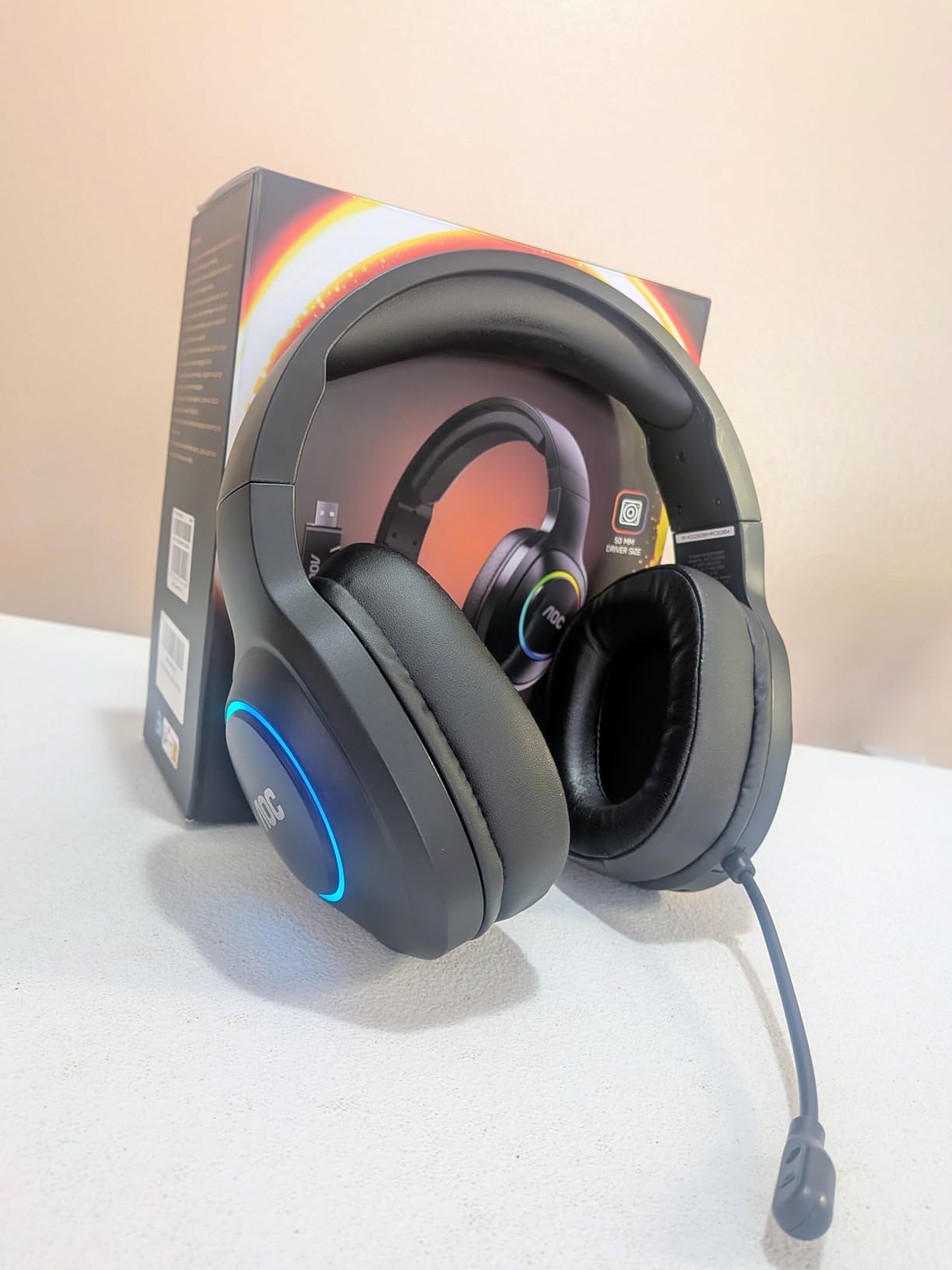 AOC ACG 2502 Wireless Gaming Headset - 2.4GHz + BT5.4, 45 Hour Battery, 20ms Latency, 7.1 Surround customer photo 2