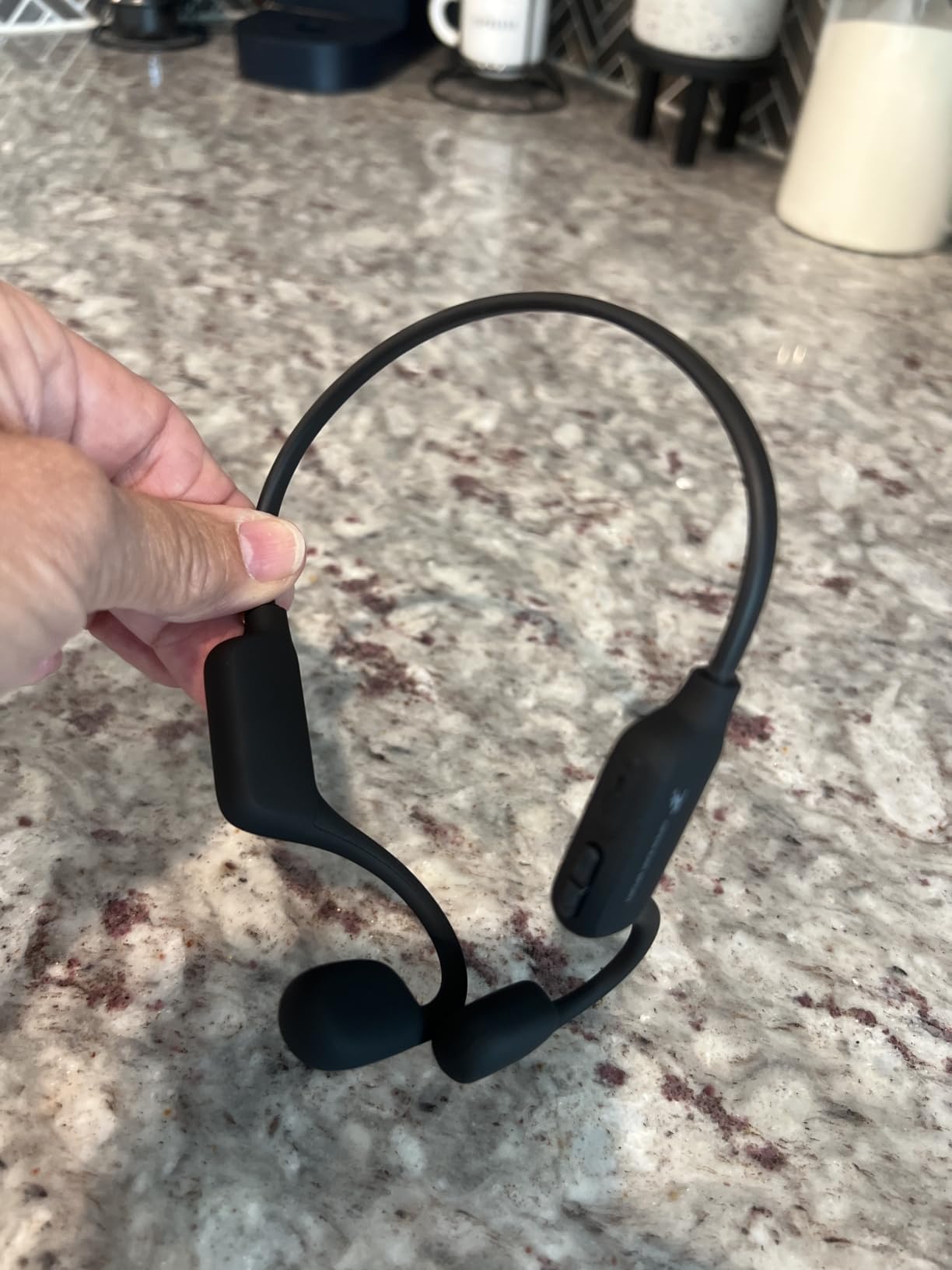Bone Conduction Headphones, Open Ear Wireless Bluetooth 5.4 Headphones with Mic, IPX6 Waterproof Sport Bluetooth Headset, 15H Playback for Running, Cycling, Walking, Outdoor customer photo 1