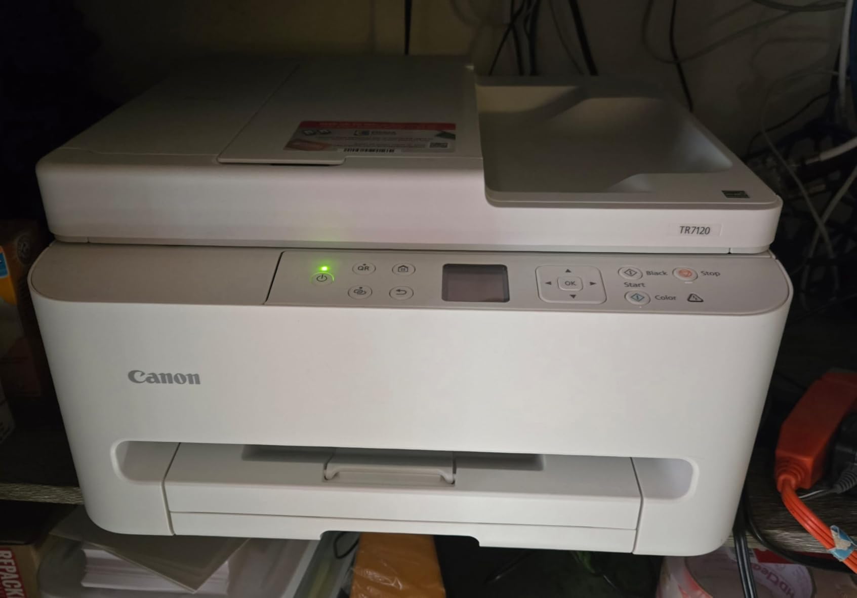 Canon PIXMA TR7120 Wireless Color Inkjet Printer for Duplex Printing, White – Home Printer with Copier/Scanner, Auto Document Feeder, Compact Design, Intuitive Control Panel customer photo 1
