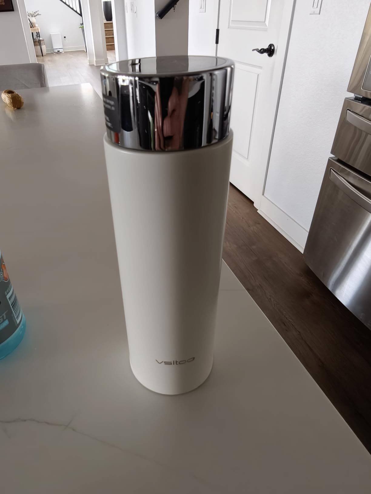 Vsitoo Smart self cleaning Insulated Water Bottle, 15oz Stainless Steel Vacuum Flask, AI Self-Clean, 30-Day Battery Life, BPA-Free, Magnetic Charging, Portable Travel Mug customer photo 2