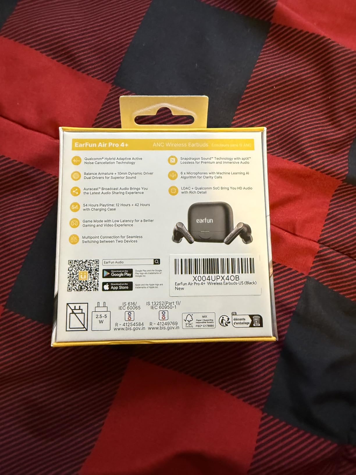 EarFun Air Pro 4+ Adaptive Noise Cancelling Wireless Earbuds, Qualcomm aptX Lossless, Dual Drivers, Translation Earbuds, Snapdragon Sound, 6 Mics AI Clear Calls, Hi-Res Sound, LDAC, Bluetooth 6.0, 54H customer photo 2