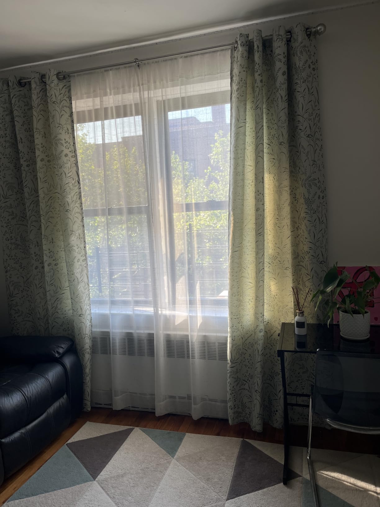 BGment Beige Linen Curtains for Living Room 84 Inch Length - French Country Cottage Core Vintage Botanical Jacquard Light Filtering Grommet Window Curtains for Dining Room 2 Panels, Each 52 Inch Wide customer photo 1