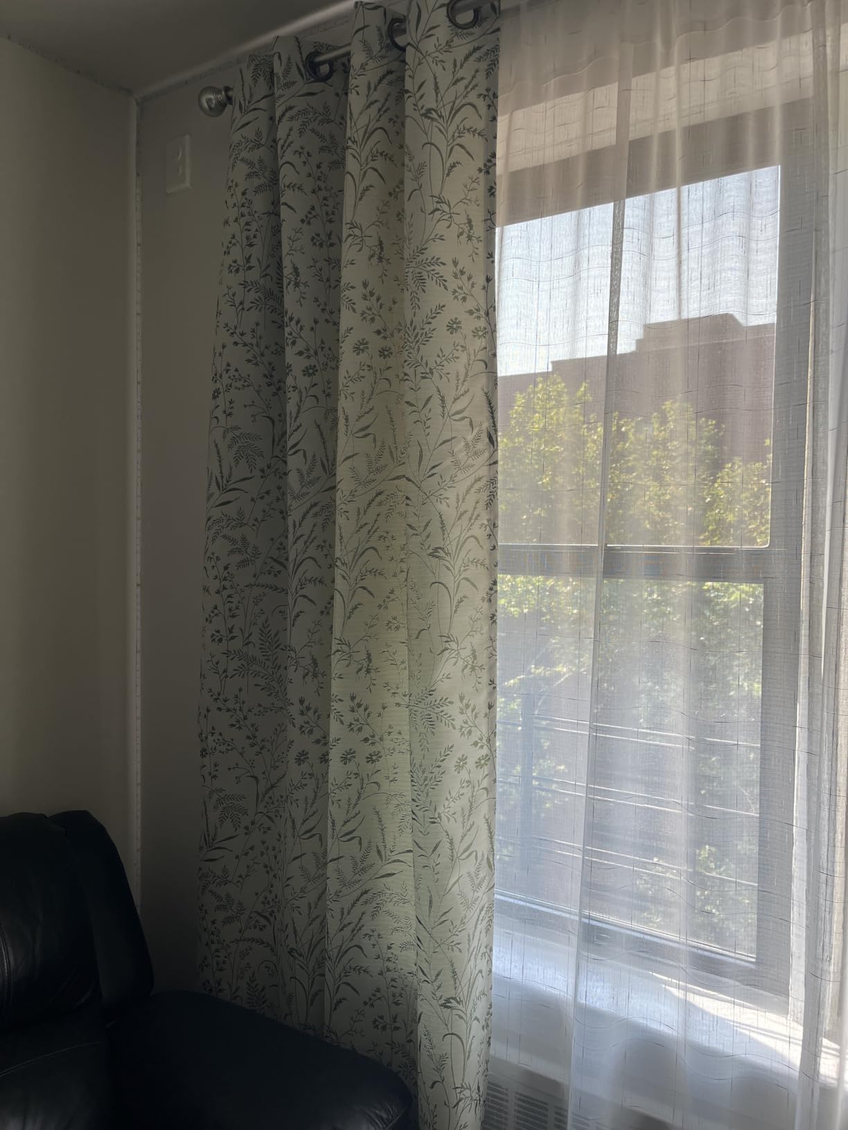 BGment Beige Linen Curtains for Living Room 84 Inch Length - French Country Cottage Core Vintage Botanical Jacquard Light Filtering Grommet Window Curtains for Dining Room 2 Panels, Each 52 Inch Wide customer photo 2
