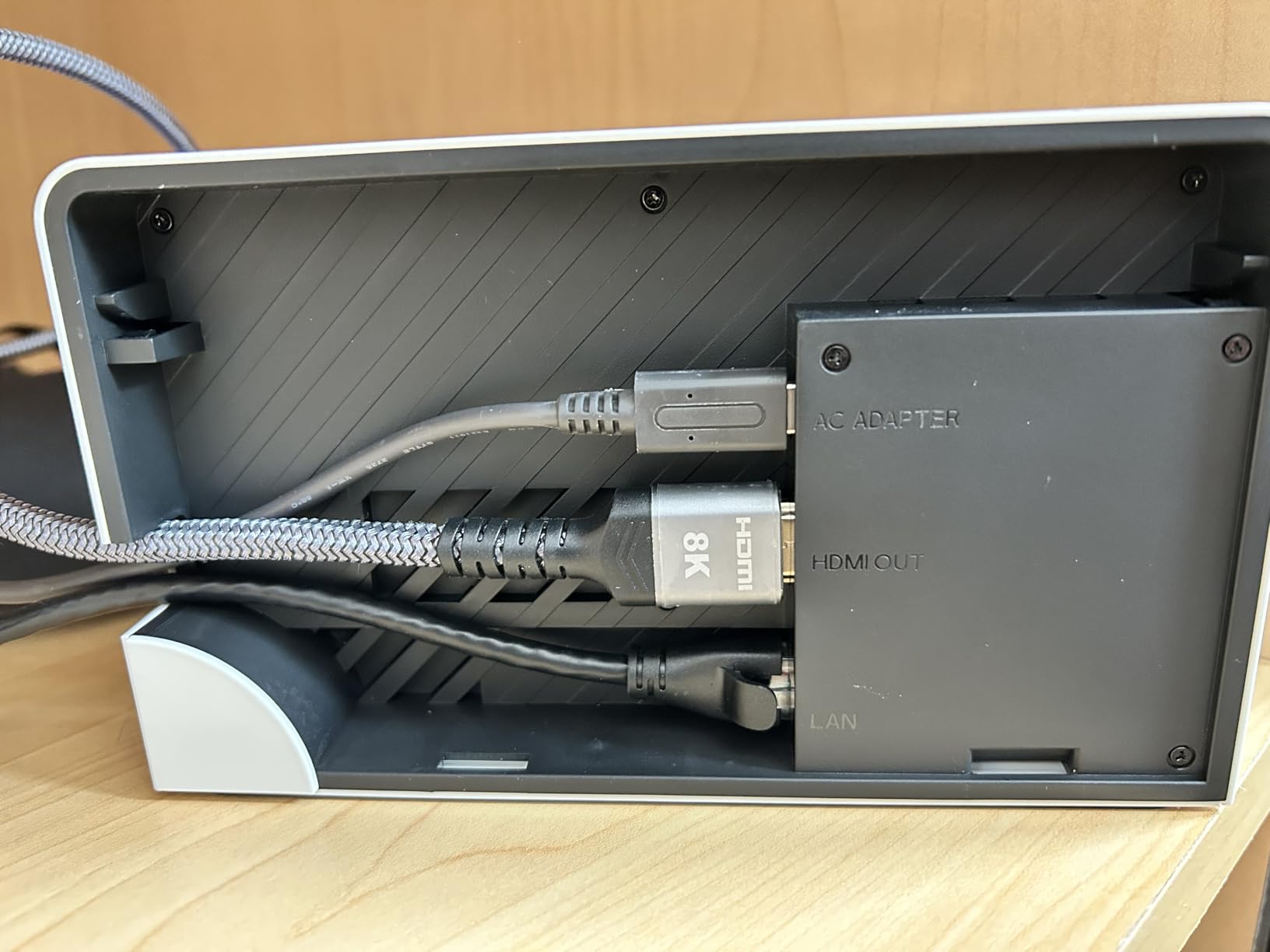 TV Dock Station with Ethernet LAN Port - 3 in 1 Replacement Switch and OLED TV Base Docking Set with Upgraded IC Module, Charger, HDMI Cable Accessories - Not for Switch 2 (White) customer photo 1