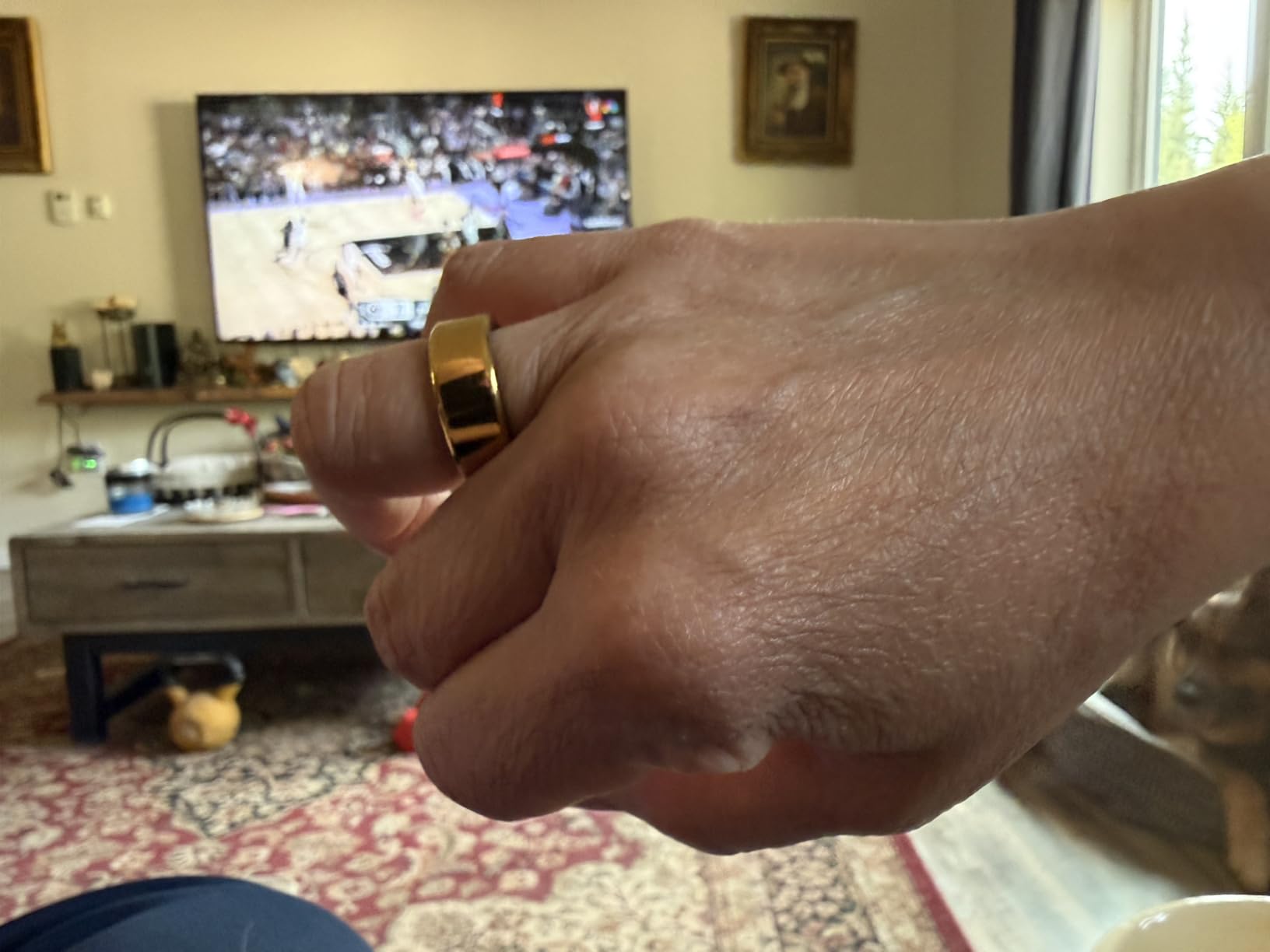Smart Ring Health & Fitness Tracker for Men & Women, Heart Rate, SPO2, Sleep & Activity Monitoring, IP68 Waterproof, Long Battery Life, Family Care Mode, No Subscription Fee (Gold, 8) customer photo 1