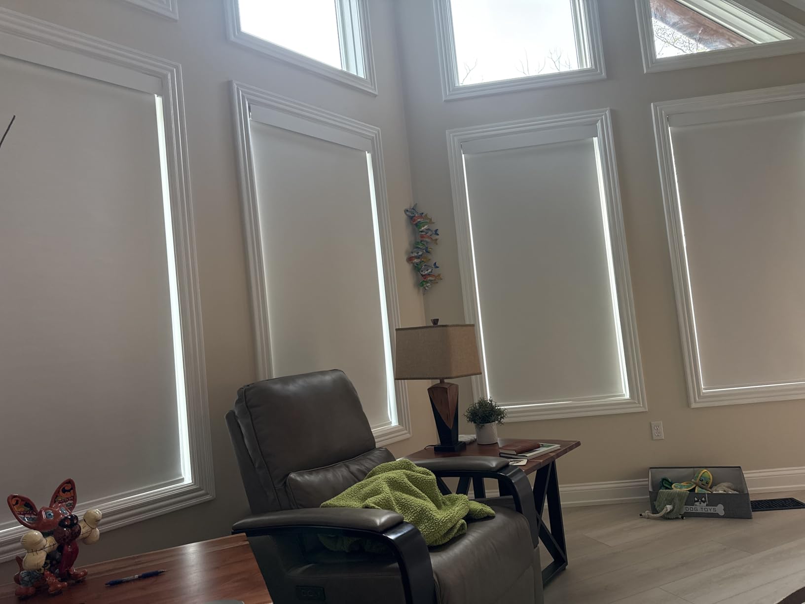 No Drill Motorized Blinds with Remote, Blackout Automatic Blinds with Solar Panel, Cordless Smart Electric Roller Shades for Windows, White, 34 x 72 customer photo 1