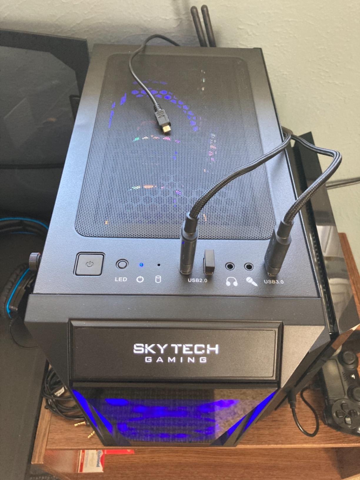 Skytech Gaming Archangel Gaming PC, Intel i5 14400F 2.5GHz, NVIDIA RTX 5060, 1TB NVMe SSD, 32GB DDR4 RAM 3200, 650W Gold PSU, Wi-Fi, Win 11 customer photo 2