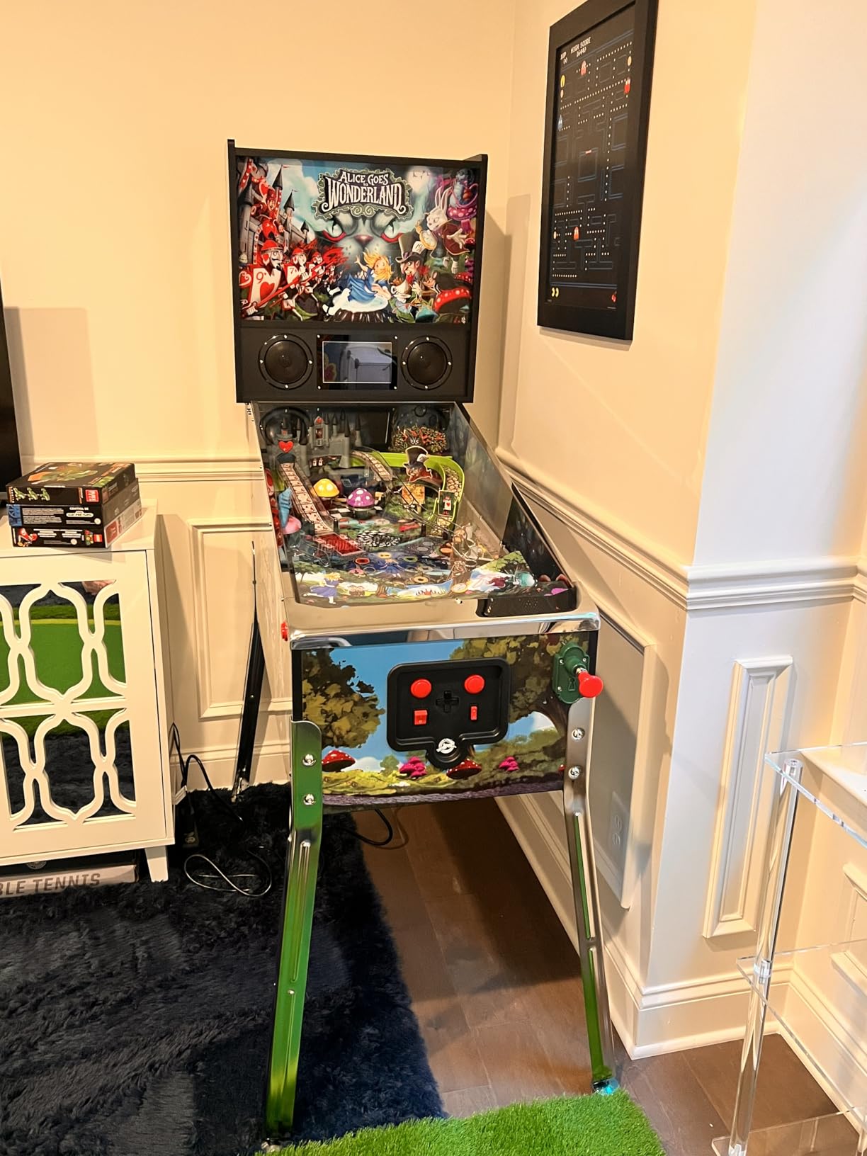 Alice Goes to Wonderland Pinball with LED Lighting | Home Pinball Machine with Real Flippers, Bumpers, Ramps & Multiball, Wi-Fi High Scores, Custom Art, Compact Arcade Cabinet customer photo 1