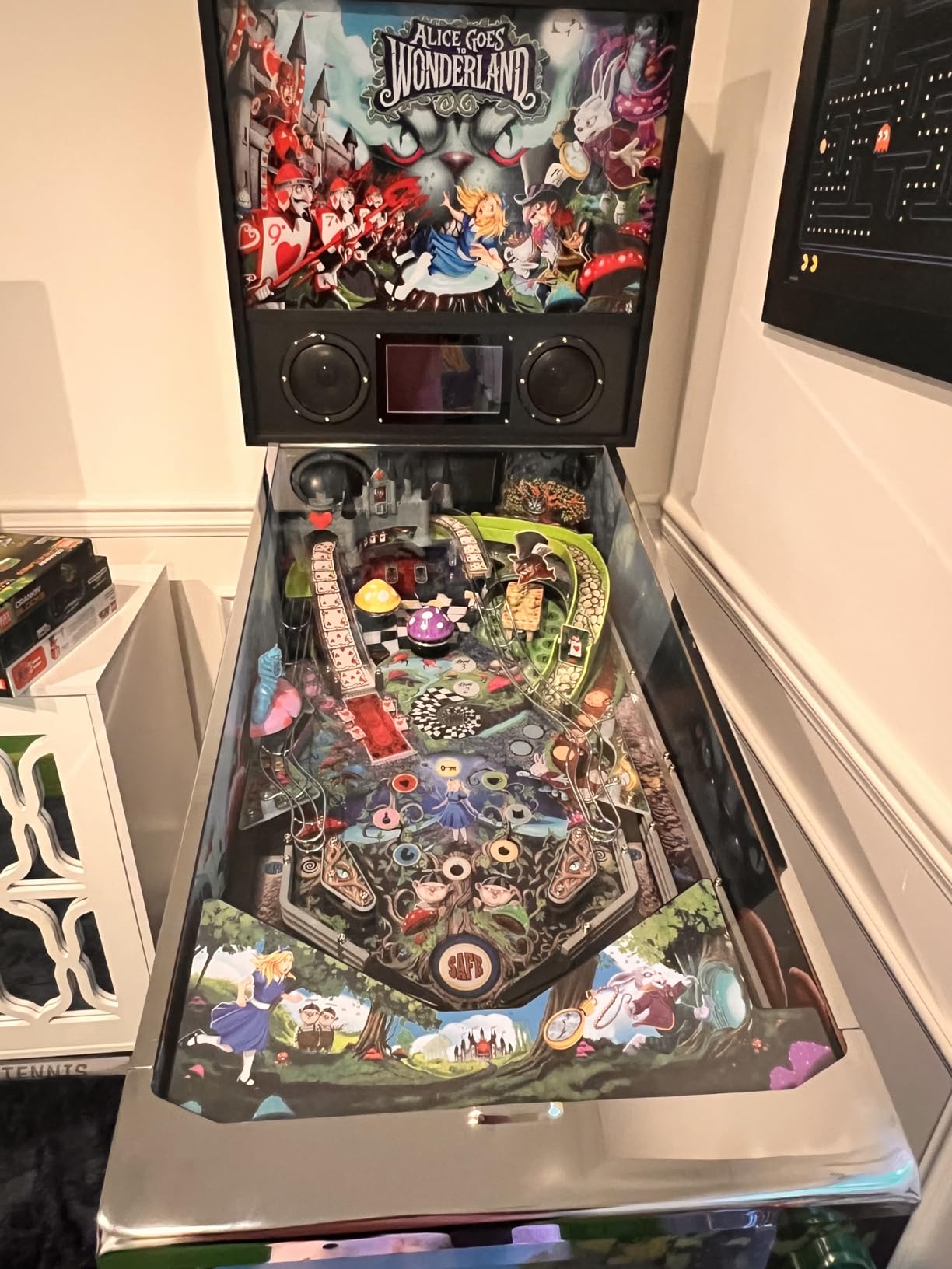 Alice Goes to Wonderland Pinball with LED Lighting | Home Pinball Machine with Real Flippers, Bumpers, Ramps & Multiball, Wi-Fi High Scores, Custom Art, Compact Arcade Cabinet customer photo 2