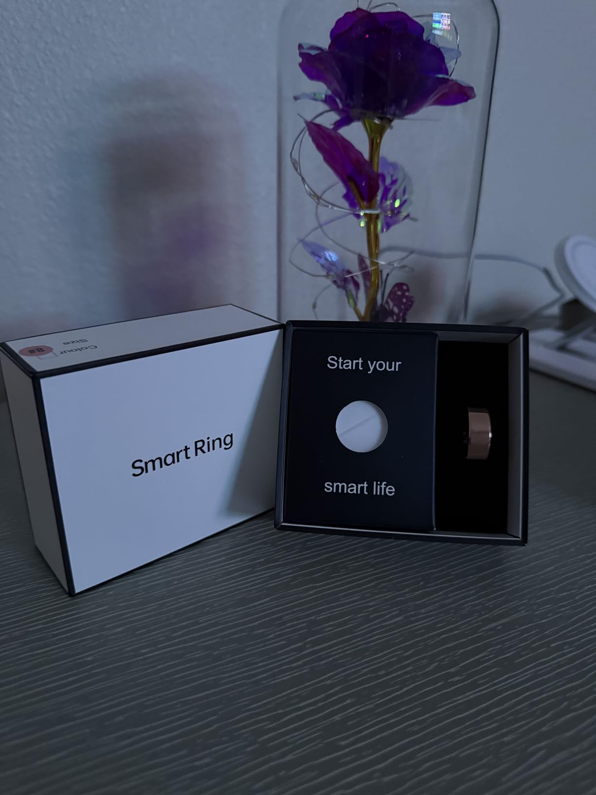 BIEMHA IP68 Waterproof Smart Ring - Fitness & Health Tracker with Sleep/Exercise Monitoring, Unisex for Women Men, iOS & Android Compatible, Long Lasting Battery Life, No Subscription (Rose Gold, 8) customer photo 2