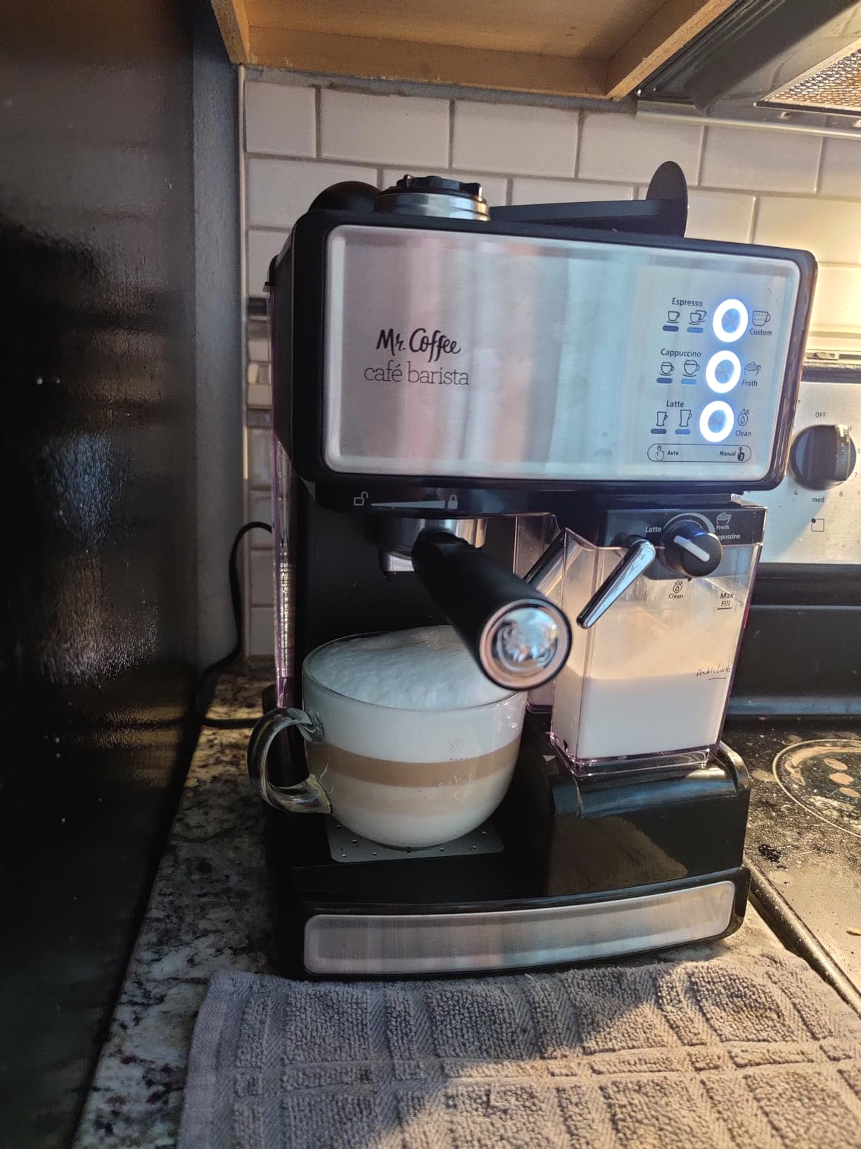Mr. Coffee Espresso and Cappuccino Machine Stainless Steel Programmable Coffee Maker with Automatic Milk Frother 15-Bar Pump customer photo 1