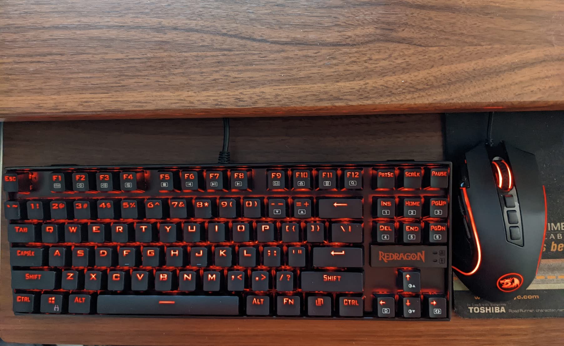 Redragon K552P Mechanical Gaming Keyboard TKL with 18 Backlight Modes, Hot-Swappable Blue Switches, 87-Key Compact Ergonomic Design, N-Key Rollover & Software Programmable Macro - RGB, Black customer photo 1