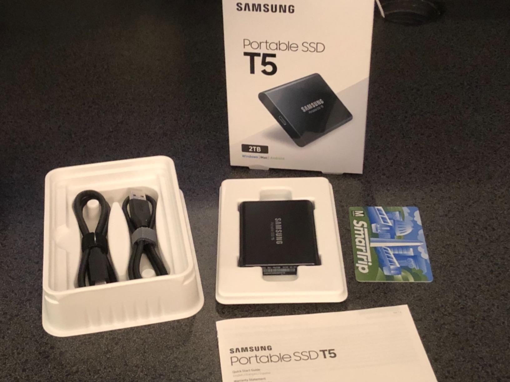 SAMSUNG T5 Portable SSD 1TB - Up to 540MB/s - USB 3.1 External Solid State Drive, Black (MU-PA1T0B/AM) customer photo 1