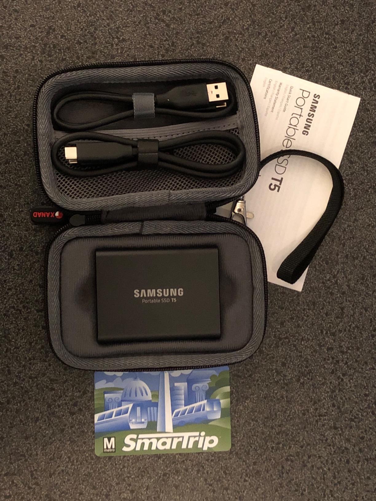SAMSUNG T5 Portable SSD 1TB - Up to 540MB/s - USB 3.1 External Solid State Drive, Black (MU-PA1T0B/AM) customer photo 2