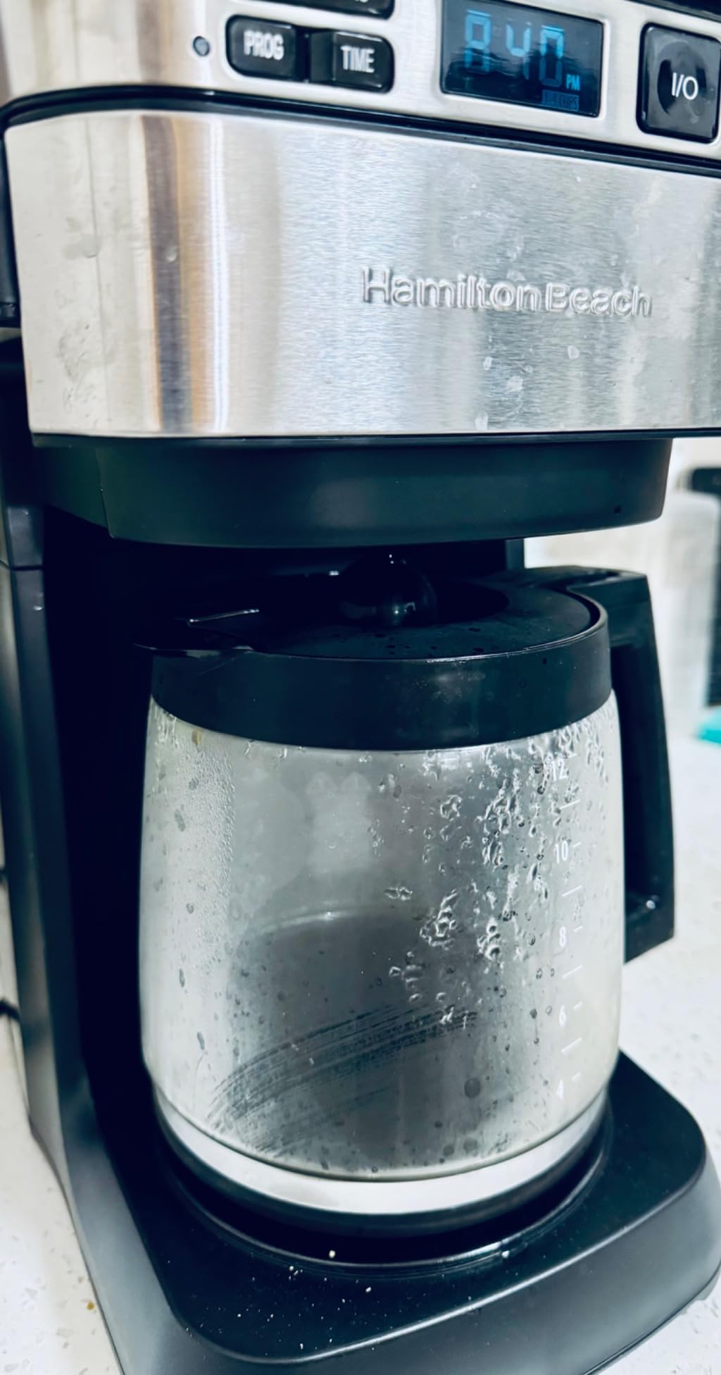Hamilton Beach FrontFill 12 Cup Programmable Drip Coffee Maker | Regular & Bold Brew Options | Auto Pause and Pour | Glass Carafe | Black with Stainless Accents | 46310 customer photo 1