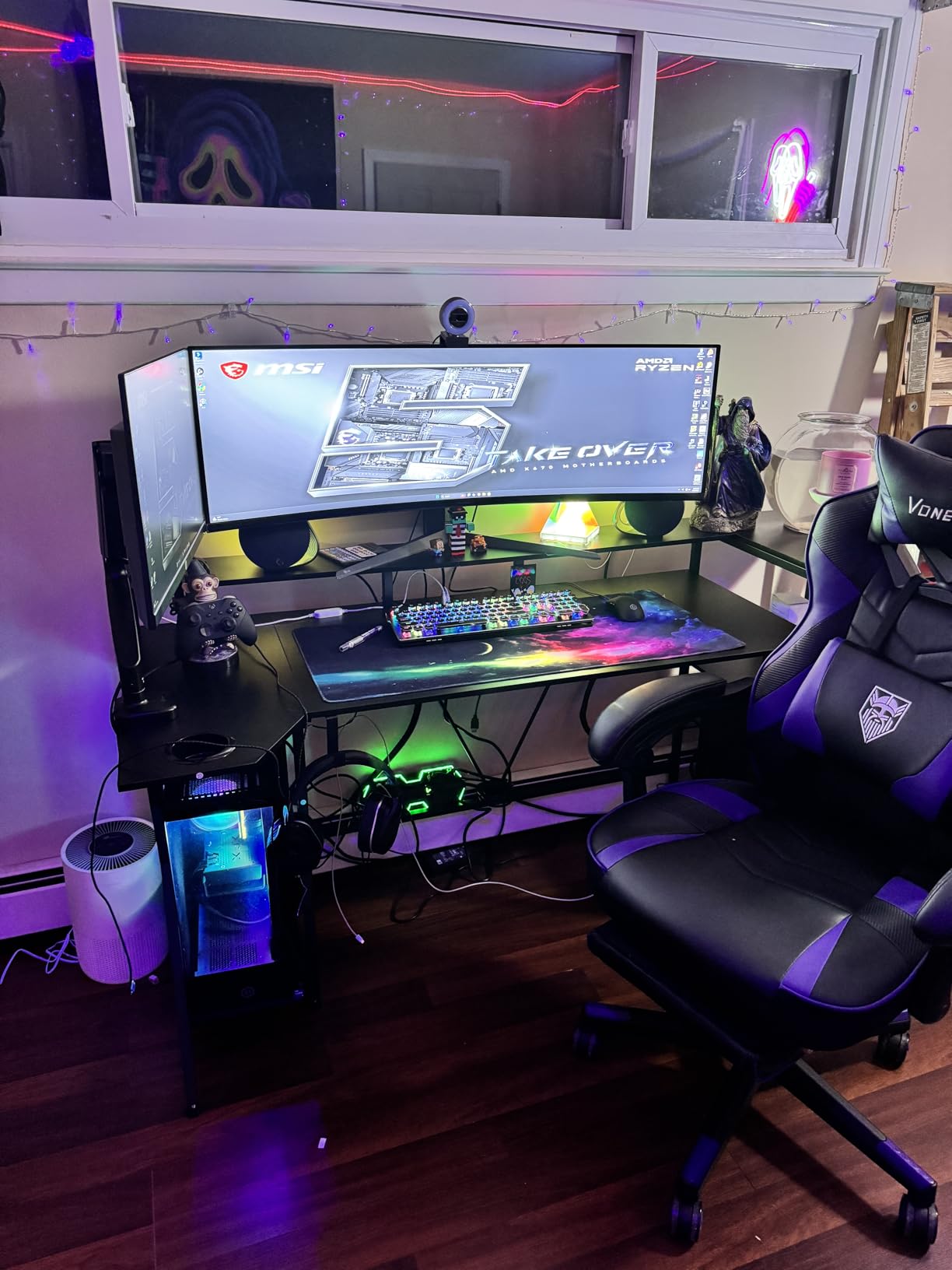 Logitech G560 PC Gaming Speaker System with 7.1 DTS X Ultra Surround Sound, LIGHTSYNC RGB customer photo 1