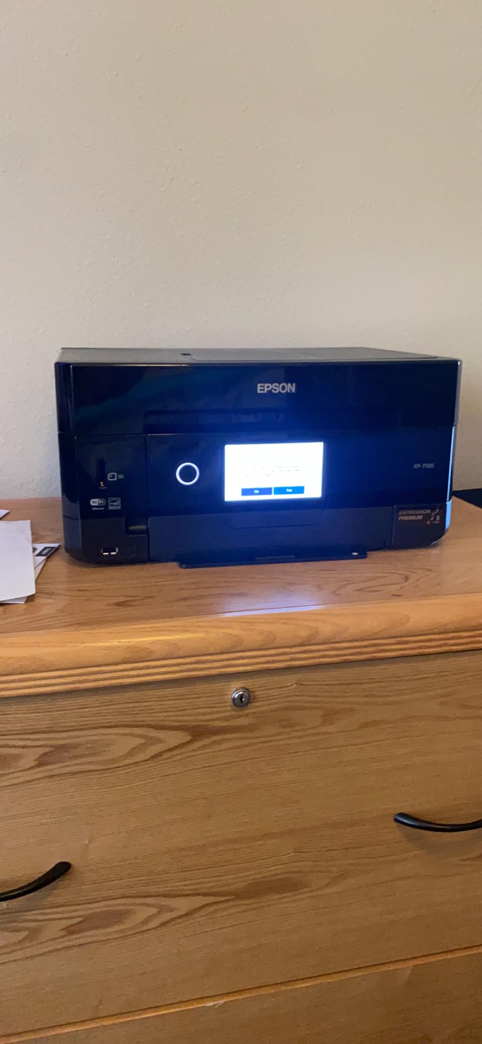 Epson Expression Premium XP-7100 Wireless All-in-One Duplex Color Photo Printer, Scanner and Copier for Computer and Mobile Printing, USB Connect, Compact, Black customer photo 1