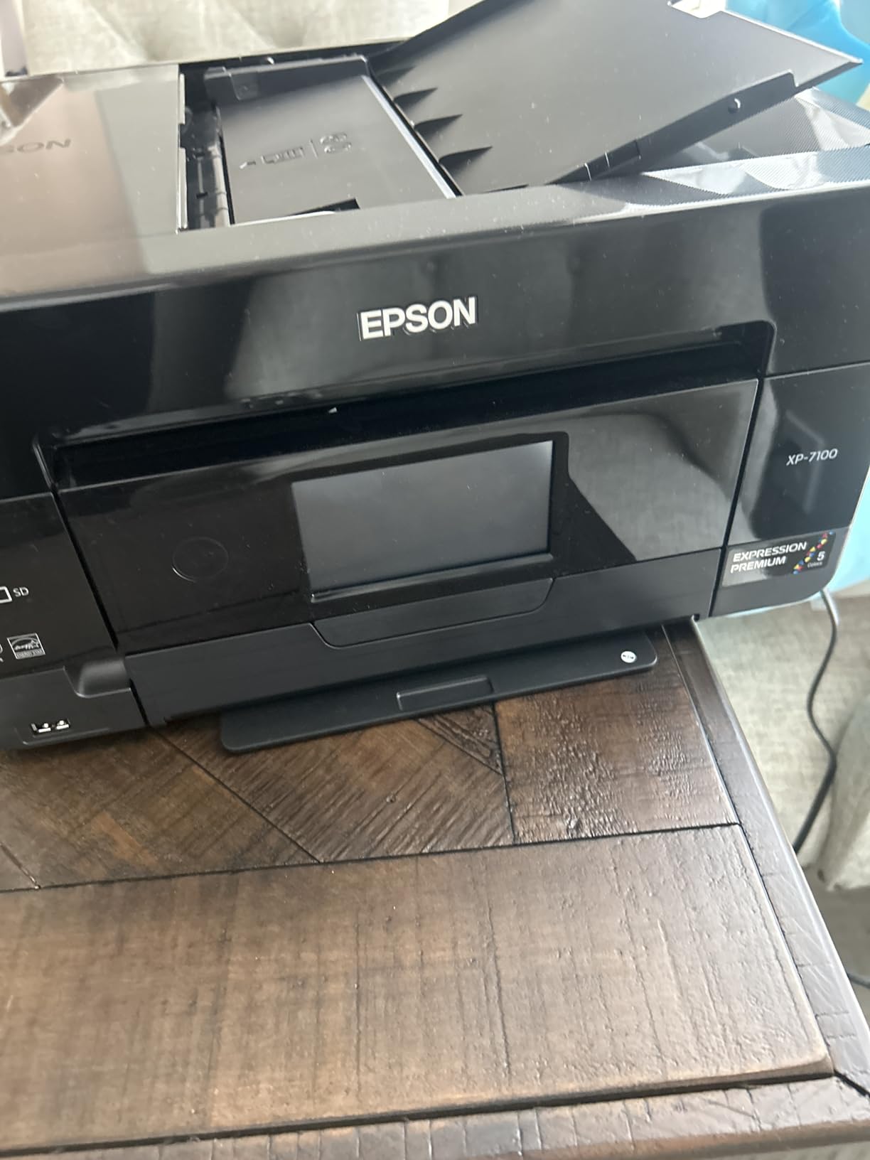 Epson Expression Premium XP-7100 Wireless All-in-One Duplex Color Photo Printer, Scanner and Copier for Computer and Mobile Printing, USB Connect, Compact, Black customer photo 2