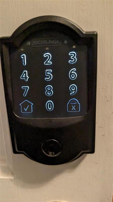 Schlage Encode Smart WiFi Deadbolt Lock with Century Trim, Satin Nickel | Keyless entry door lock, Touchscreen keypad, App control, Alexa, Google Home, Ring & Airbnb compatible, Certified security customer photo 2