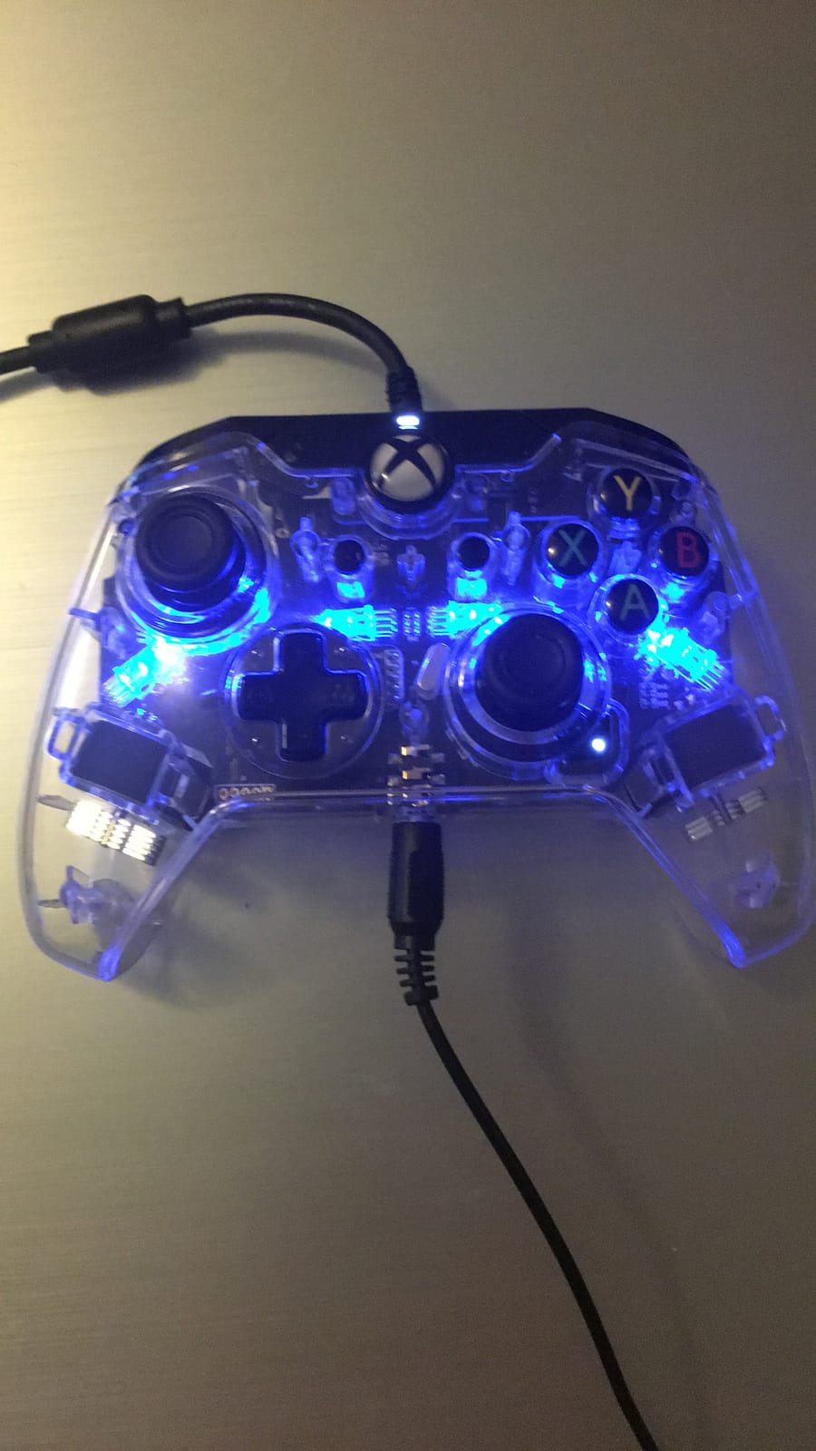 PDP Gaming Afterglow Deluxe+ LED Wired Power Nintendo Switch Pro Controller, Officially Licensed, RGB Hue Color Lights, Clear Body See Through Gamepad, 3.5mm Audio Jack, Dual Vibration Paddle Buttons customer photo 1