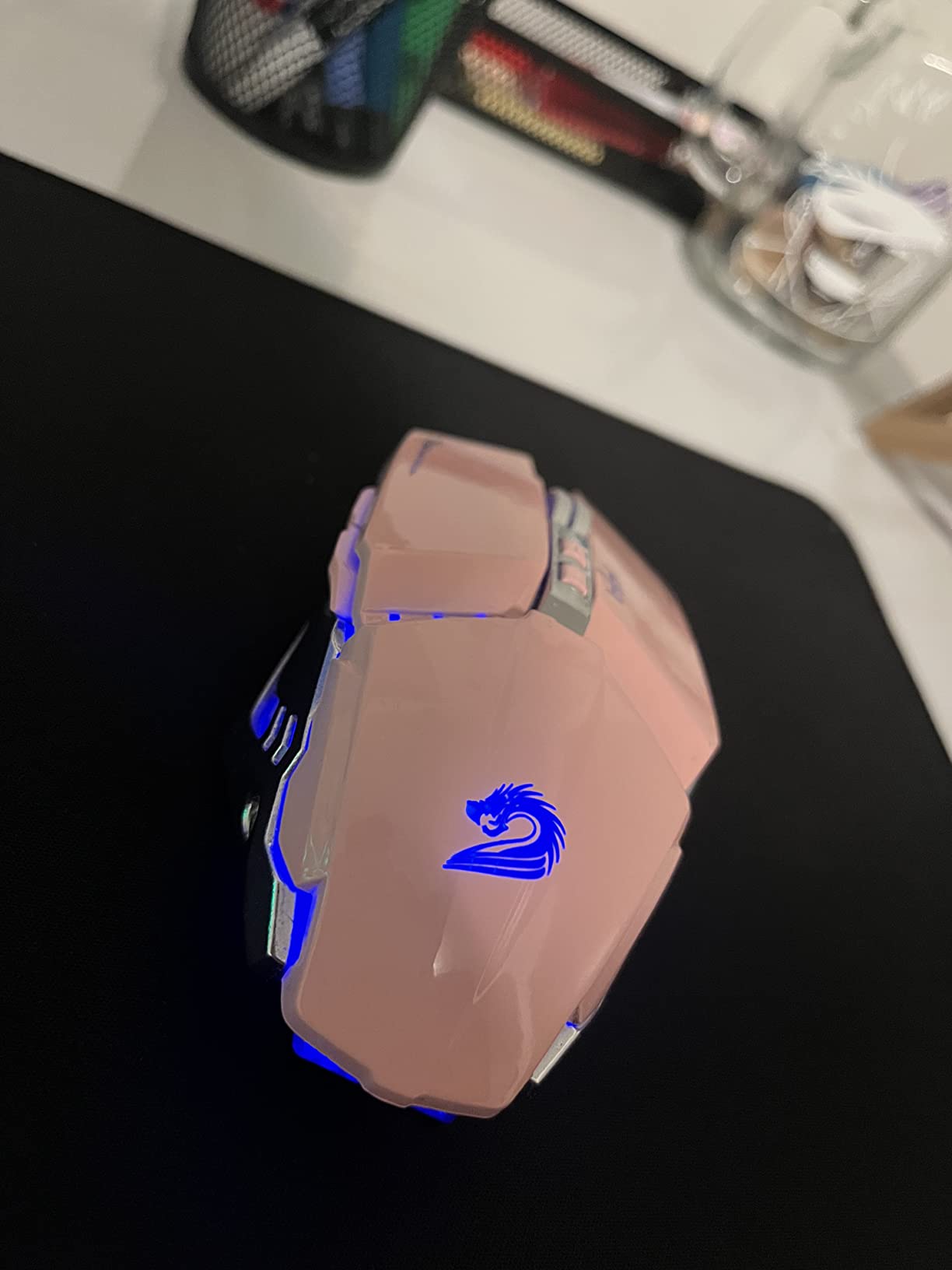 TENMOS T12 Wireless Gaming Mouse, Silent Rechargeable Computer Mice-Silver | 2.4GHz Optical, 7 Color LED Lights, Quiet Click, Side Buttons, 3 Adjustable DPI, Ergonomic Design, Nano Receiver, USB C Charging customer photo 1