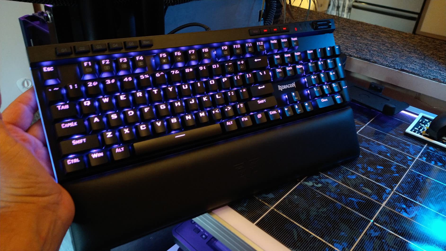 Redragon K580 Wired RGB Mechanical Gaming Keyboard, Macro Key & Media Wheel | 5 On-Board Keybinding Buttons for MMO MOBA Games, Dedicated Media Controls, Tactile Brown Switch for Long-Time Typing Feel customer photo 2