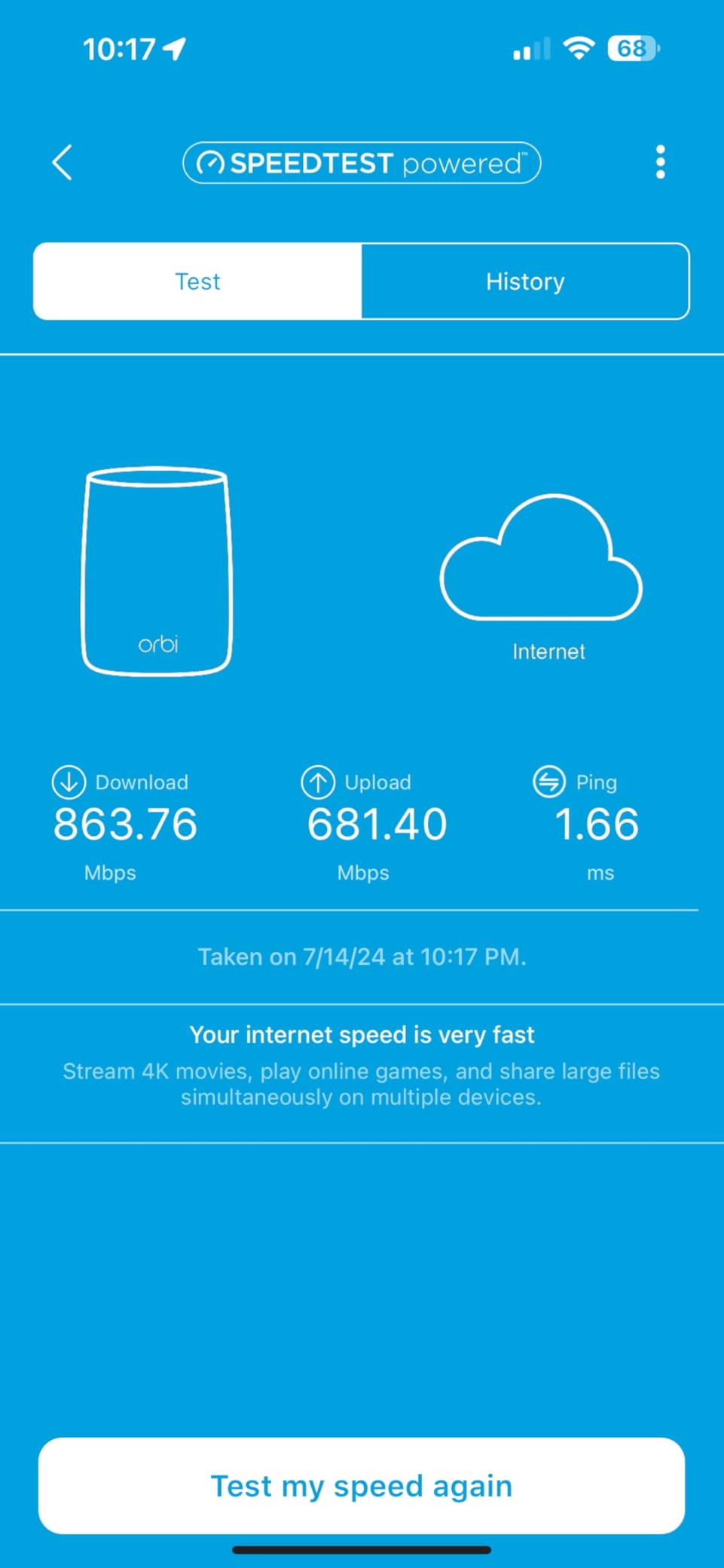 NETGEAR Orbi Whole Home Tri-Band WiFi 6 Mesh Network System (RBK852) - Router with 1 Satellite Extender - Security Features - Coverage Up to 5,000 sq. ft., 100 Devices - AX6000 (Up to 6Gbps) customer photo 2