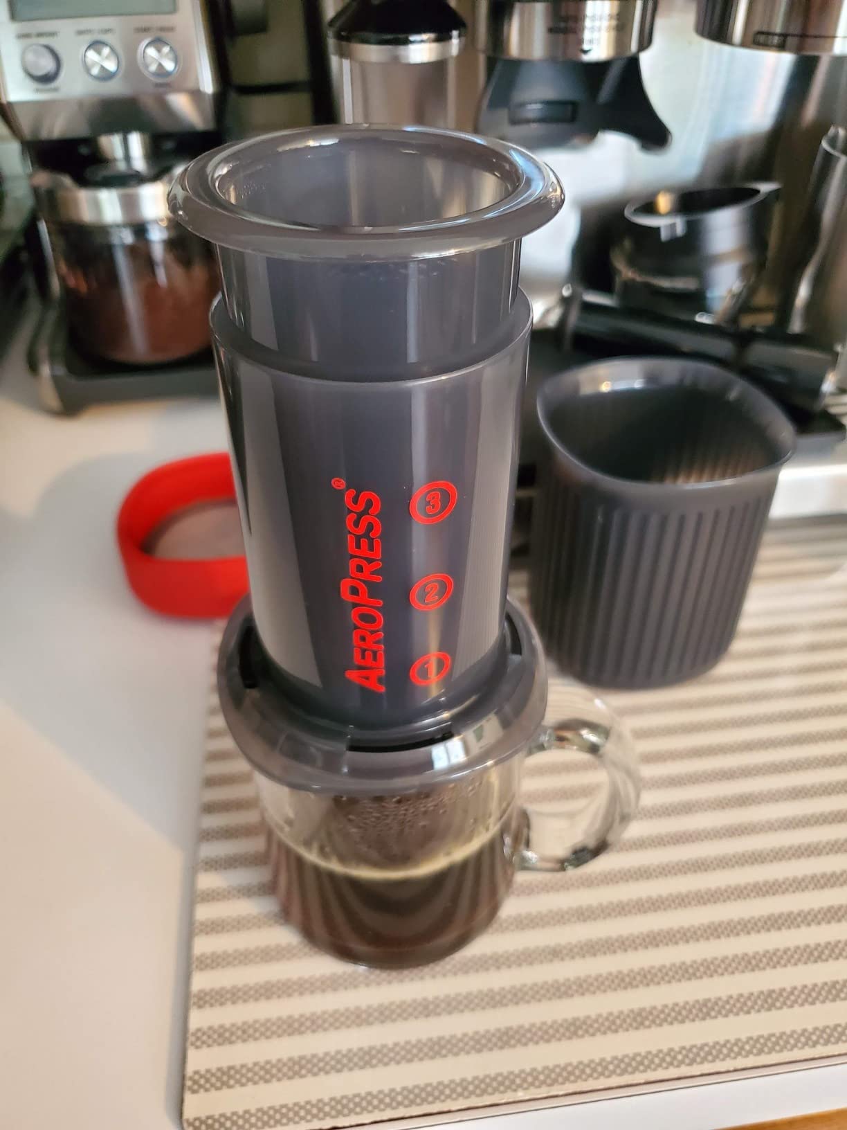 AeroPress Go Extra Small Portable Coffee Maker Kit, Travel, Hiking & Camping, All-in-One French Press, Pour-Over & Espresso Style Manual Brewer customer photo 1