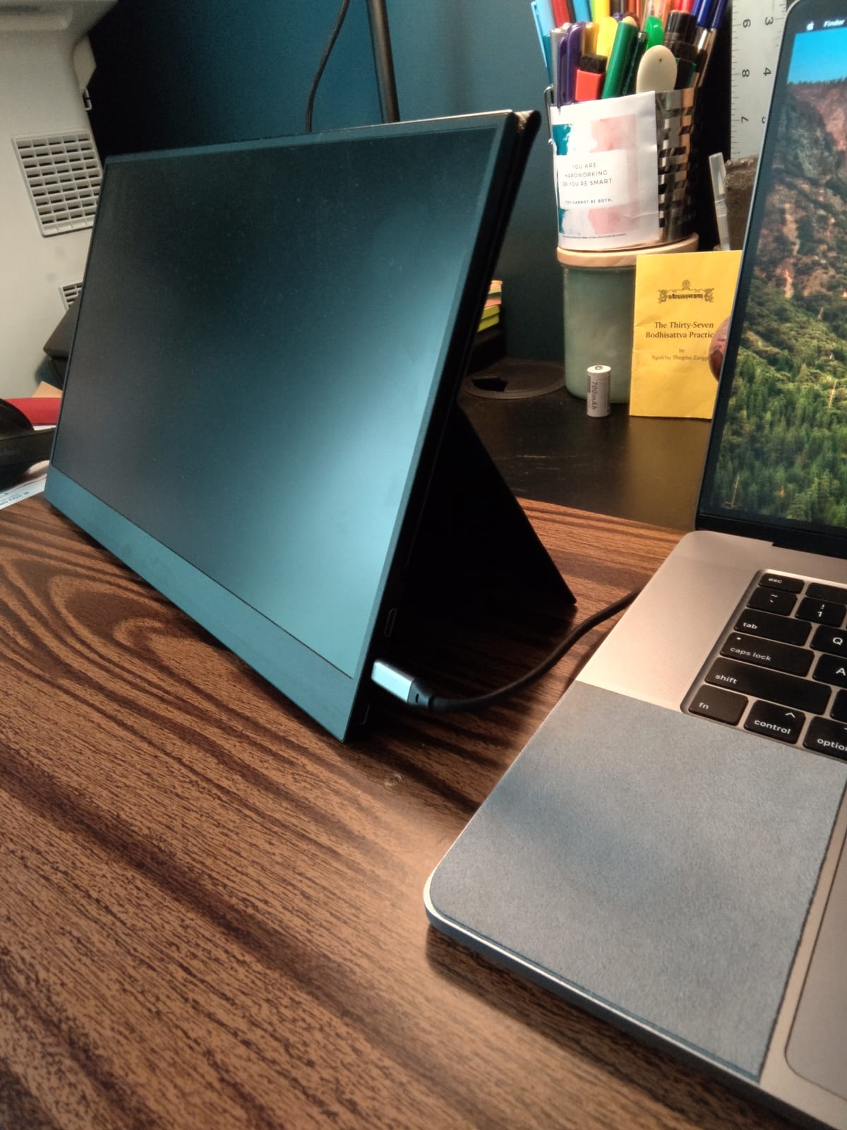 cocopar Portable Monitor 15.6 Inch 1080P FHD 60Hz 85% sRGB Travel Monitor with Speaker HDMI USB-C Second Screen for Laptop MacBook Surface PC Xbox PS4/5, VESA Mountable, with Cover Stand customer photo 2