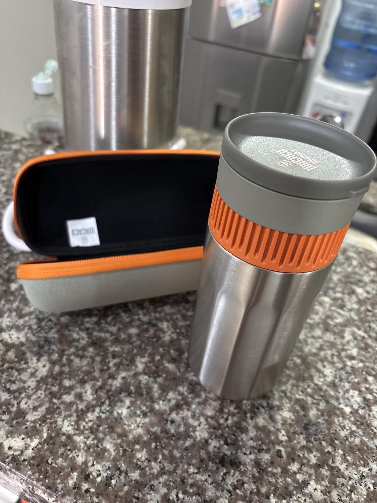 Wacaco Pipamoka Portable Coffee Maker, Coffee Brewer, All-in-one Vacuum Pressured, Insulated Travel Mug, Hand Powered and Filter Pressure Brewer, Stainless Steel Thermo Cup, 10 fl oz customer photo 1