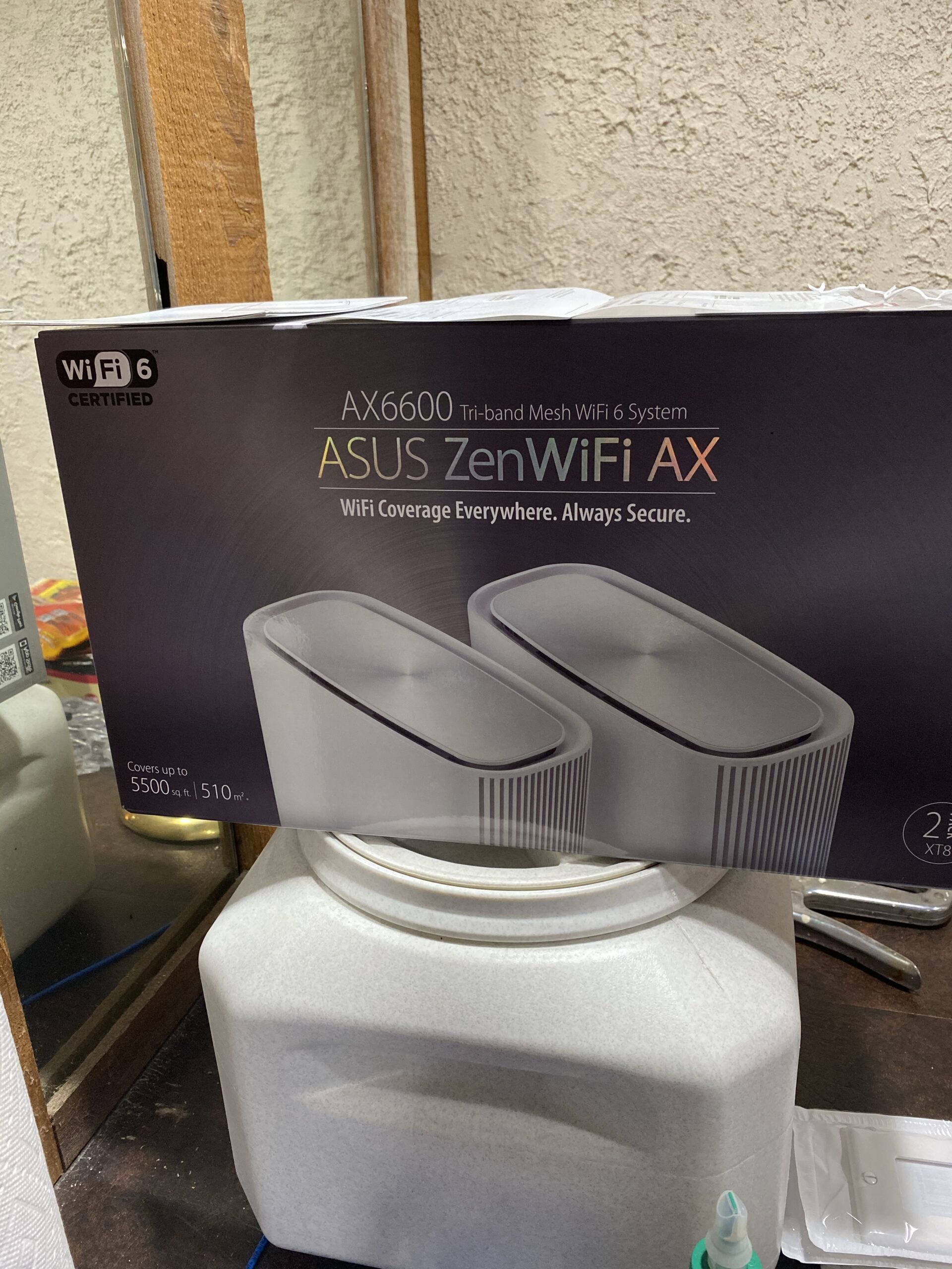 ASUS ZenWiFi AX6600 Tri-Band Mesh WiFi 6 System (XT8 2PK) - Whole Home Coverage up to 5500 sq.ft & 6+ Rooms, AiMesh, Included Lifetime Internet Security, Easy Setup, 3 SSID, Parental Control, White customer photo 2