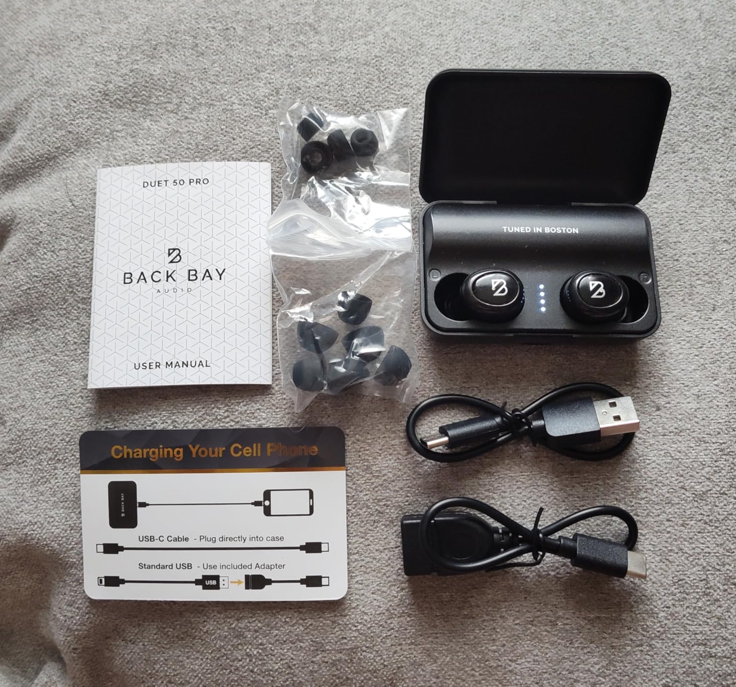 Back Bay Audio Sweatproof Wireless Bluetooth Earbuds, 130 Hour Battery Life | Wireless Earbdus for iPhone, Android, Mini Charging Case, TWS Headphones with Microphone, Gift for Runners customer photo 1