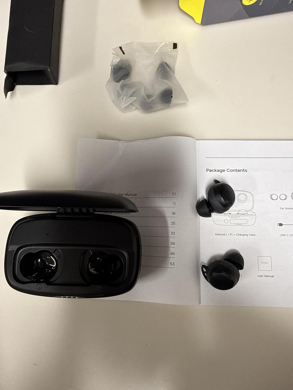 Tribit FlyBuds 3 Wireless Earbuds, 110H Playtime Bluetooth Headphones | IPX8 Waterproof, BT5.3, Deep Bass Sound Earphones, Custom EQ, Charging Case, Light Weight in-Ear Buds, Built-in Mic, Black customer photo 1